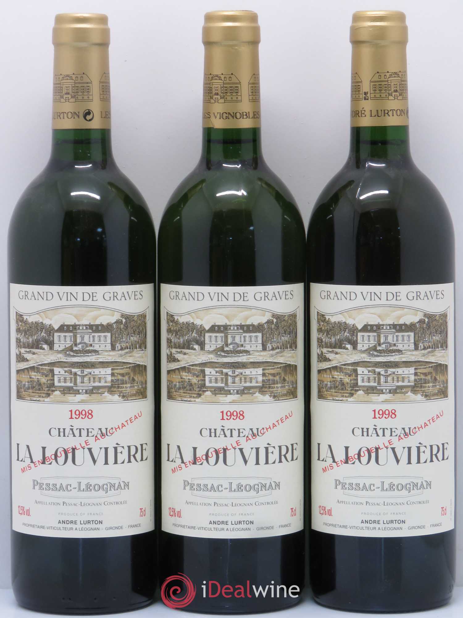 Château la Louvière 1998 - Lot de 12 bouteilles - 2