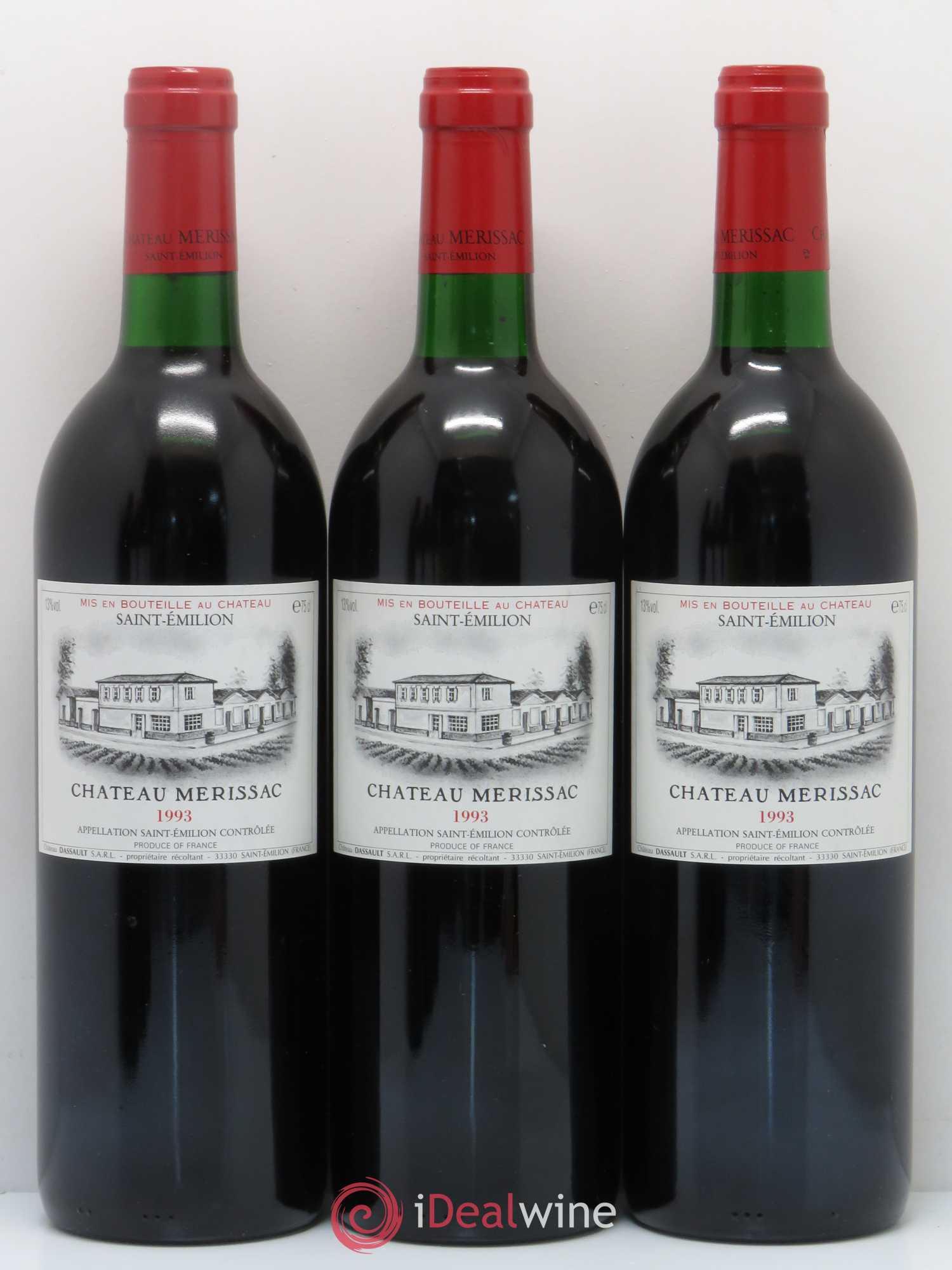 Saint-Émilion Château Merissac (sans prix de réserve) 1993 - Posten von 6 Flaschen - 1
