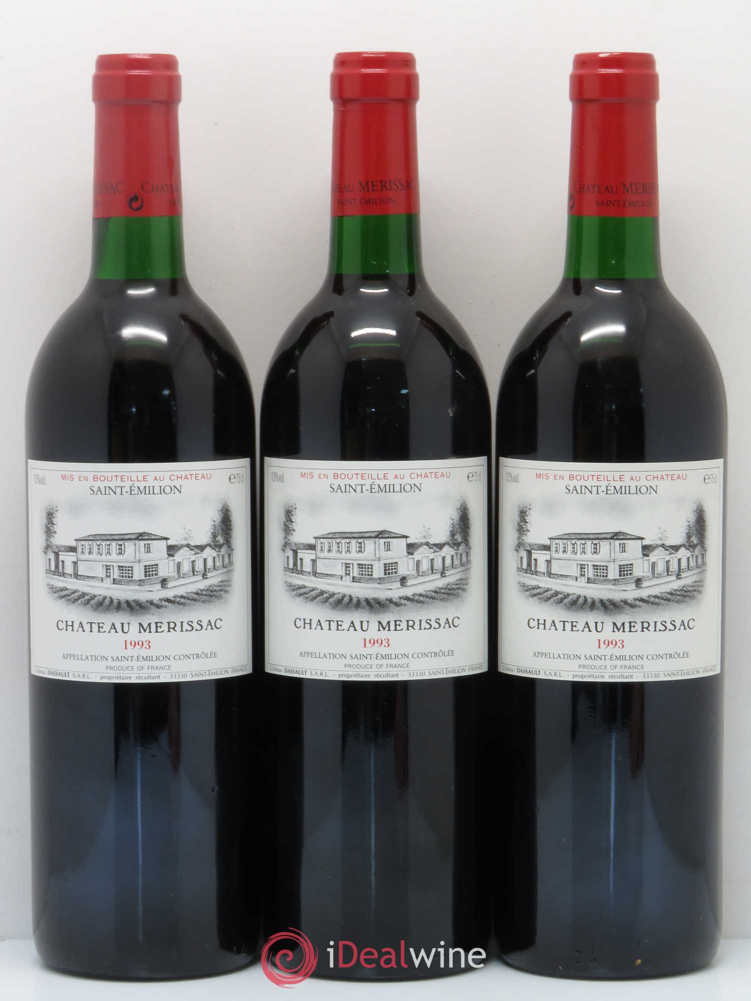 Saint-Émilion Château Merissac (sans prix de réserve) 1993 - Posten von 6 Flaschen - 2