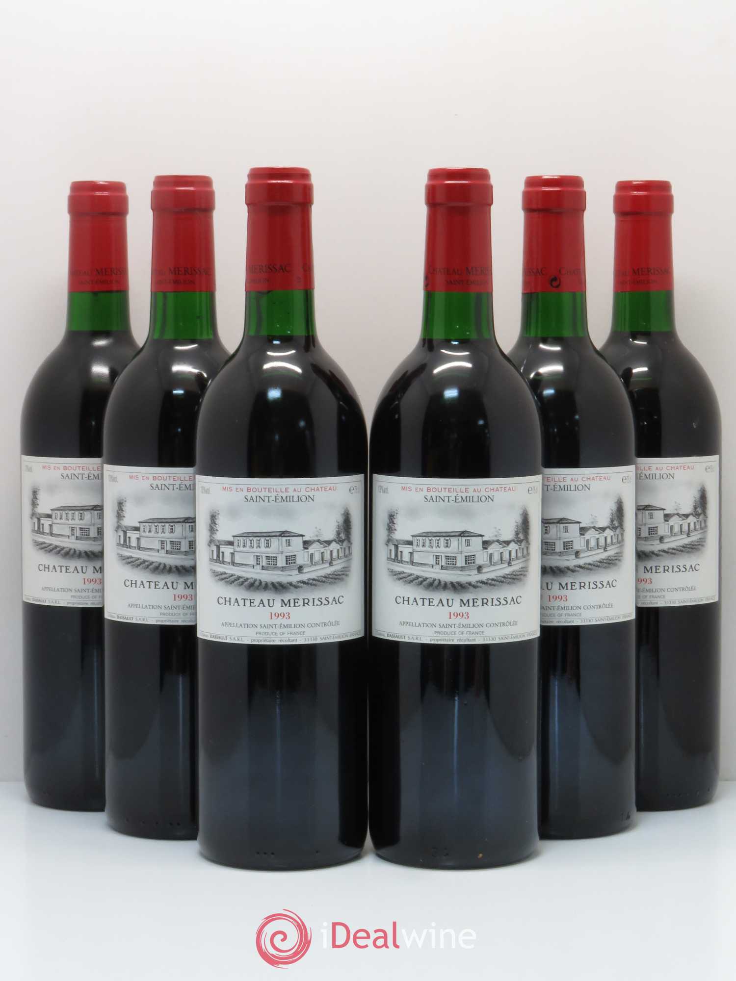 Saint-Émilion Château Merissac (sans prix de réserve) 1993 - Posten von 6 Flaschen - 0