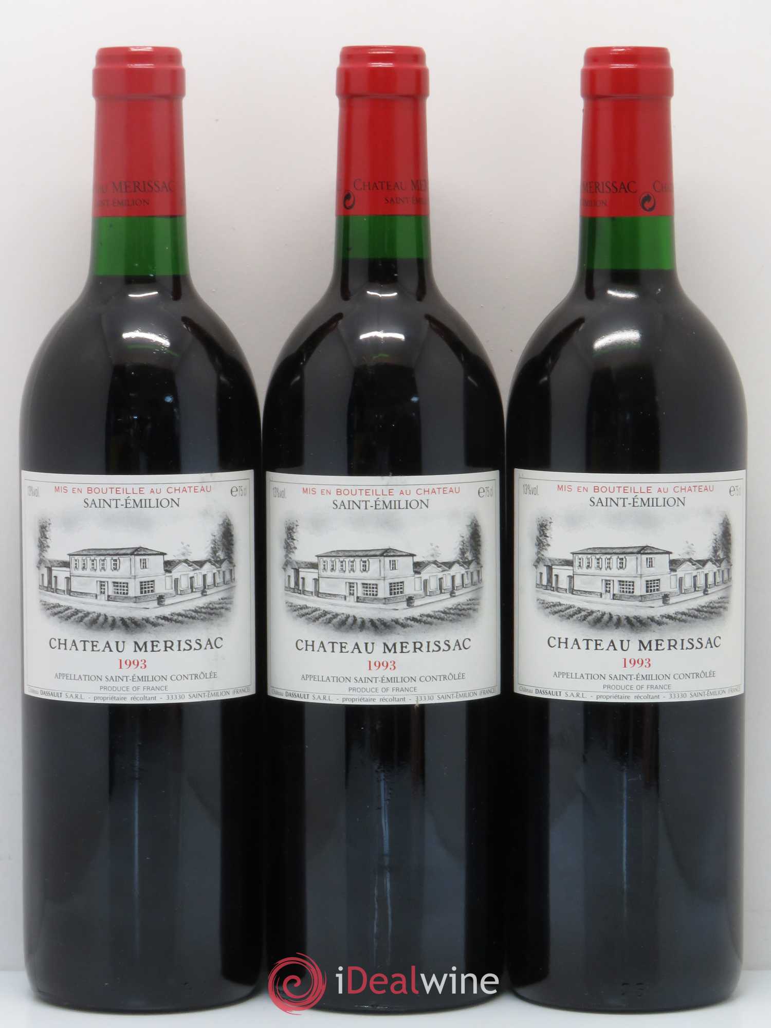 Saint-Émilion Château Merissac 1993 - Lot de 12 bouteilles - 3