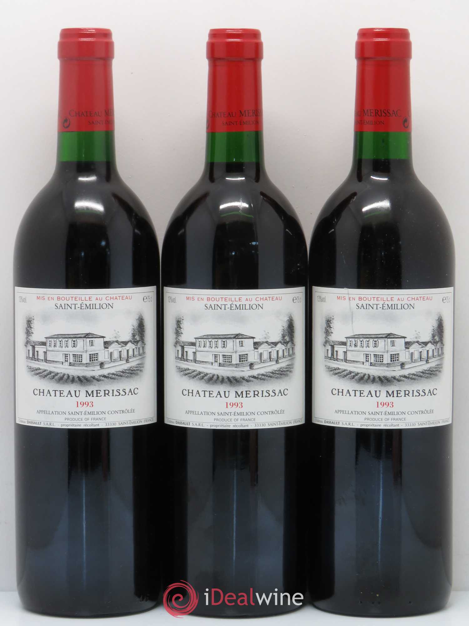 Saint-Émilion Château Merissac 1993 - Lot de 12 bouteilles - 4