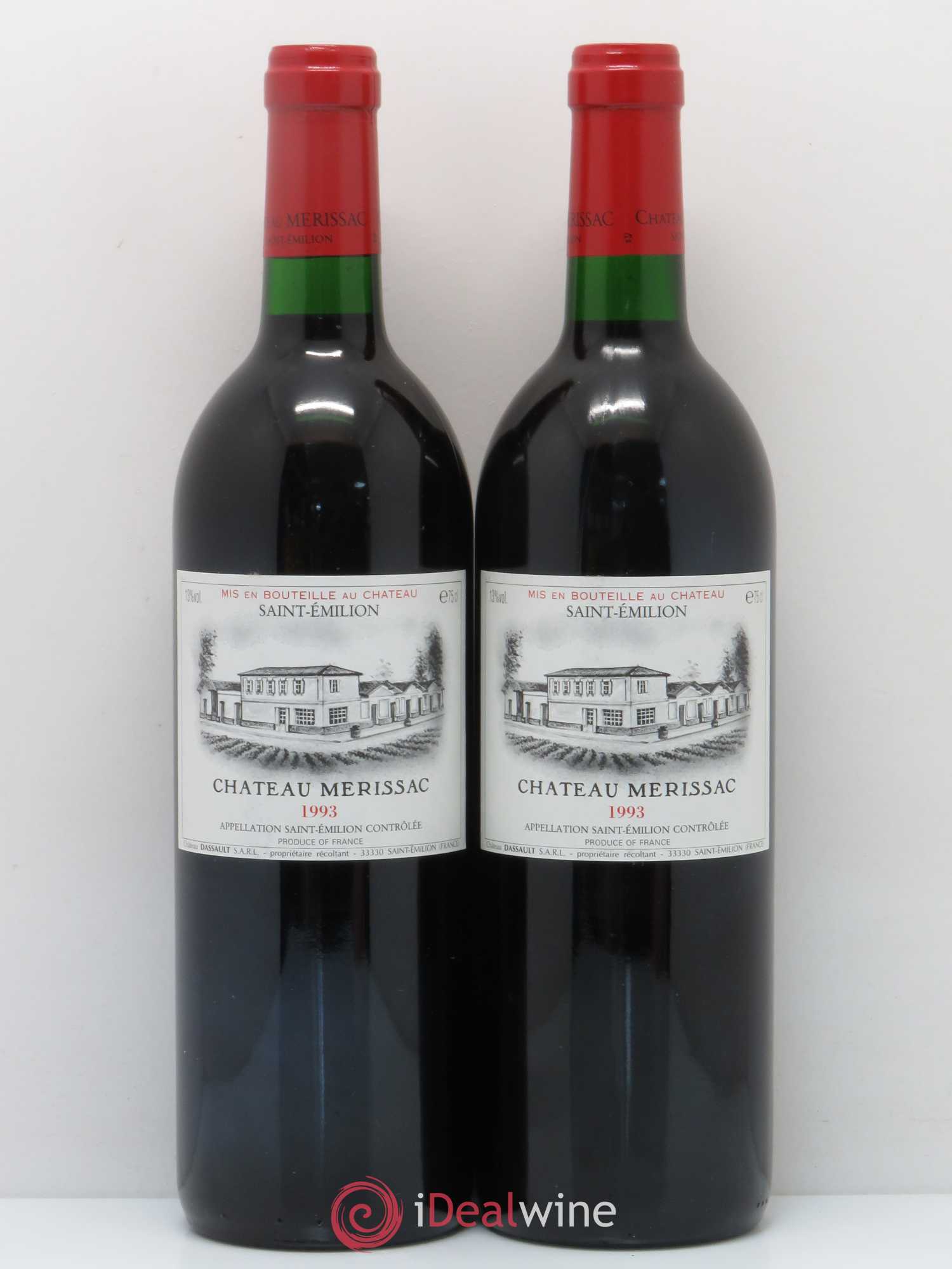 Saint-Émilion Château Merissac 1993 - Lot de 10 bouteilles - 3