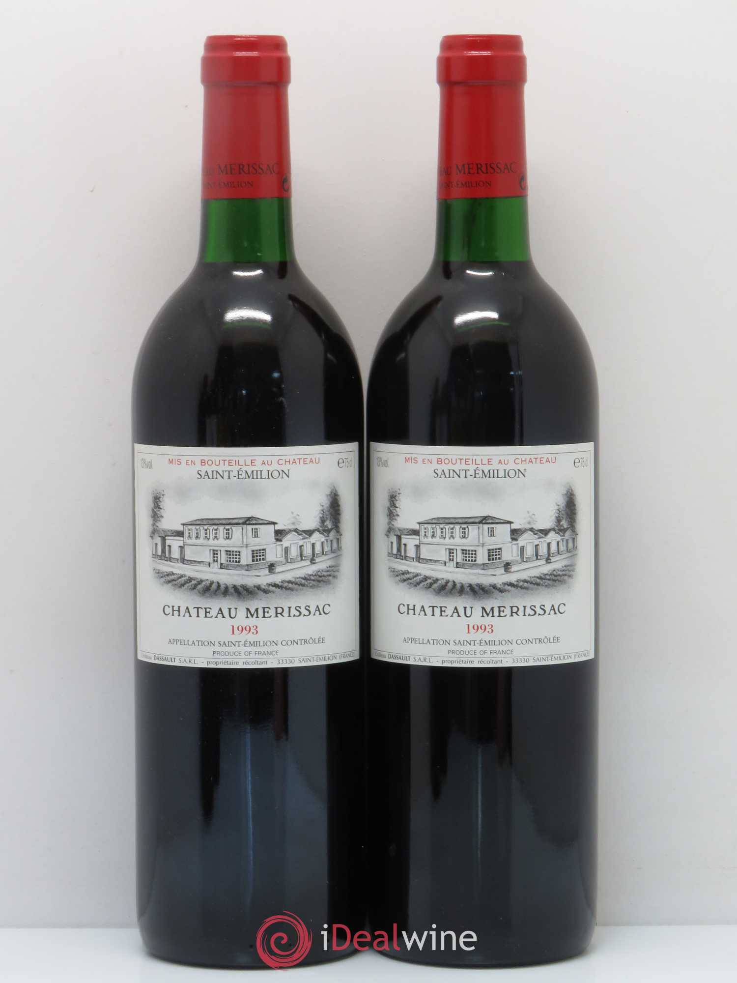 Saint-Émilion Château Merissac 1993 - Lot de 10 bouteilles - 4