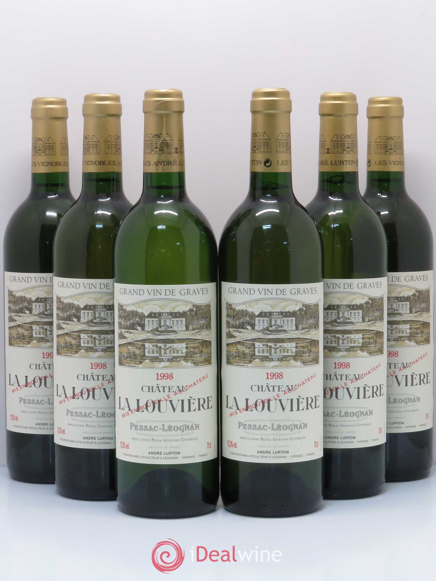 Château la Louvière 1998 - Lot de 6 bouteilles - 0