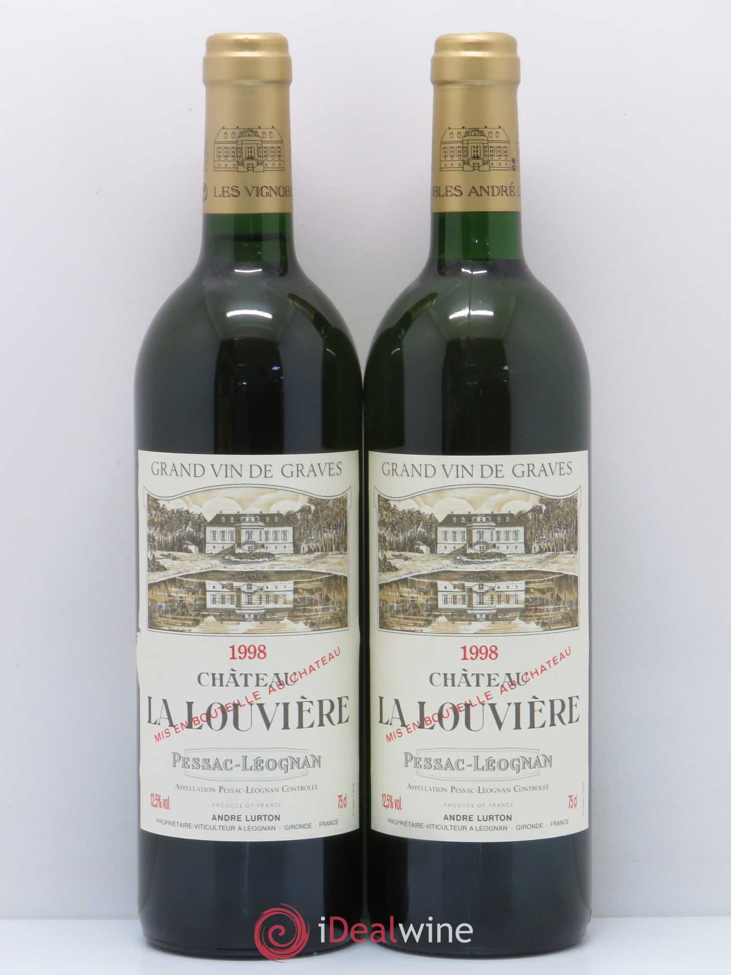 Château la Louvière 1998 - Lot de 5 bouteilles - 2