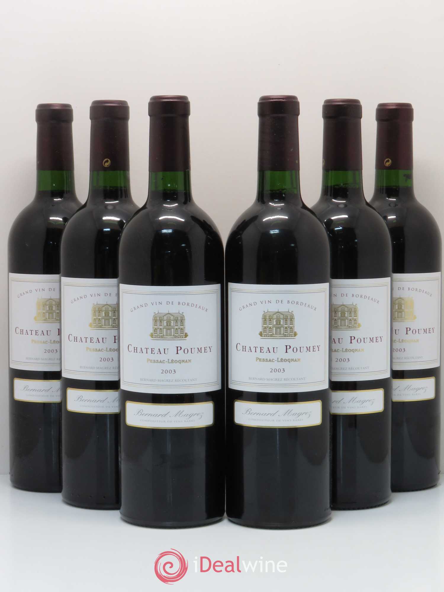 Château Poumey 2003 - Lot de 6 bouteilles - 0