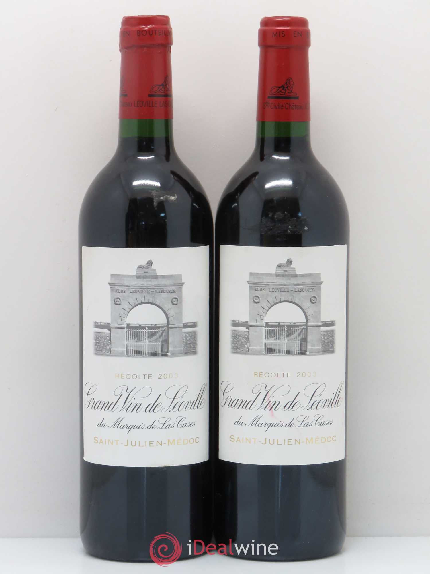 Château Léoville Las Cases 2ème Grand Cru Classé 2003 - Lot de 2 bouteilles - 0