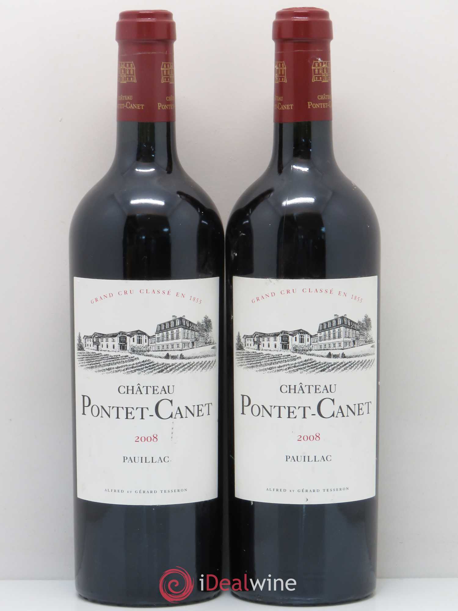 Château Pontet Canet 5ème Grand Cru Classé 2008 - Lot de 2 bouteilles - 0