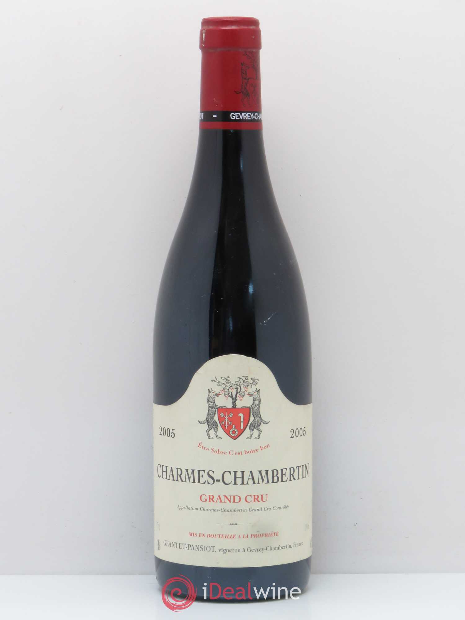 Charmes-Chambertin Grand Cru Geantet-Pansiot 2005 - Lot de 1 bouteille - 0