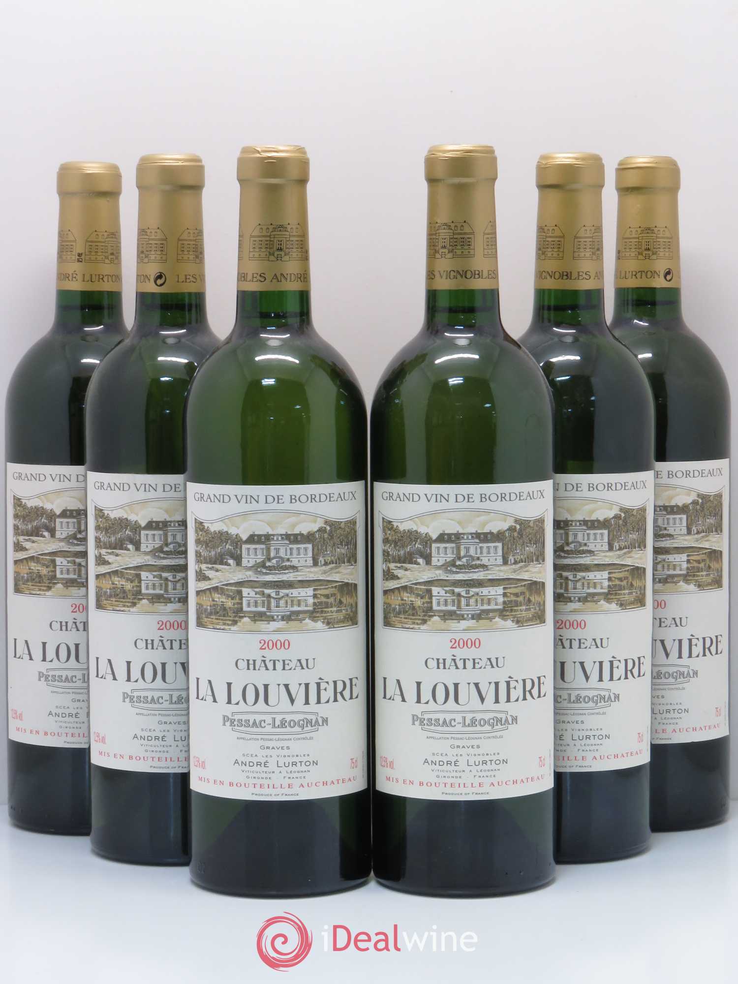 Château la Louvière 2000 - Lot de 6 bouteilles - 0