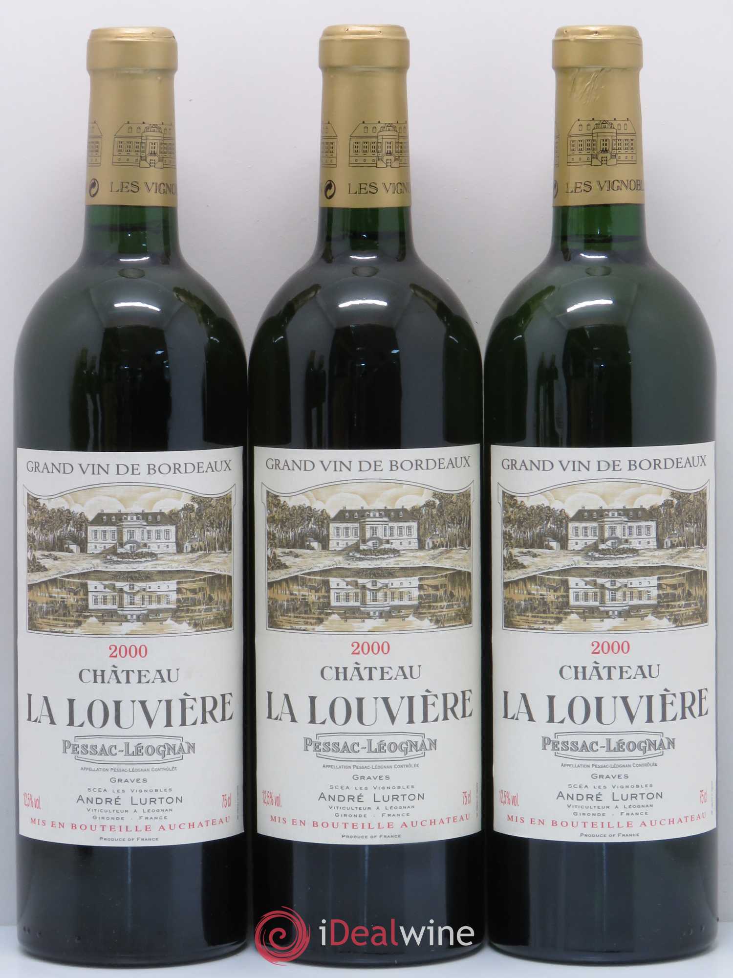 Château la Louvière 2000 - Lot de 5 bouteilles - 1