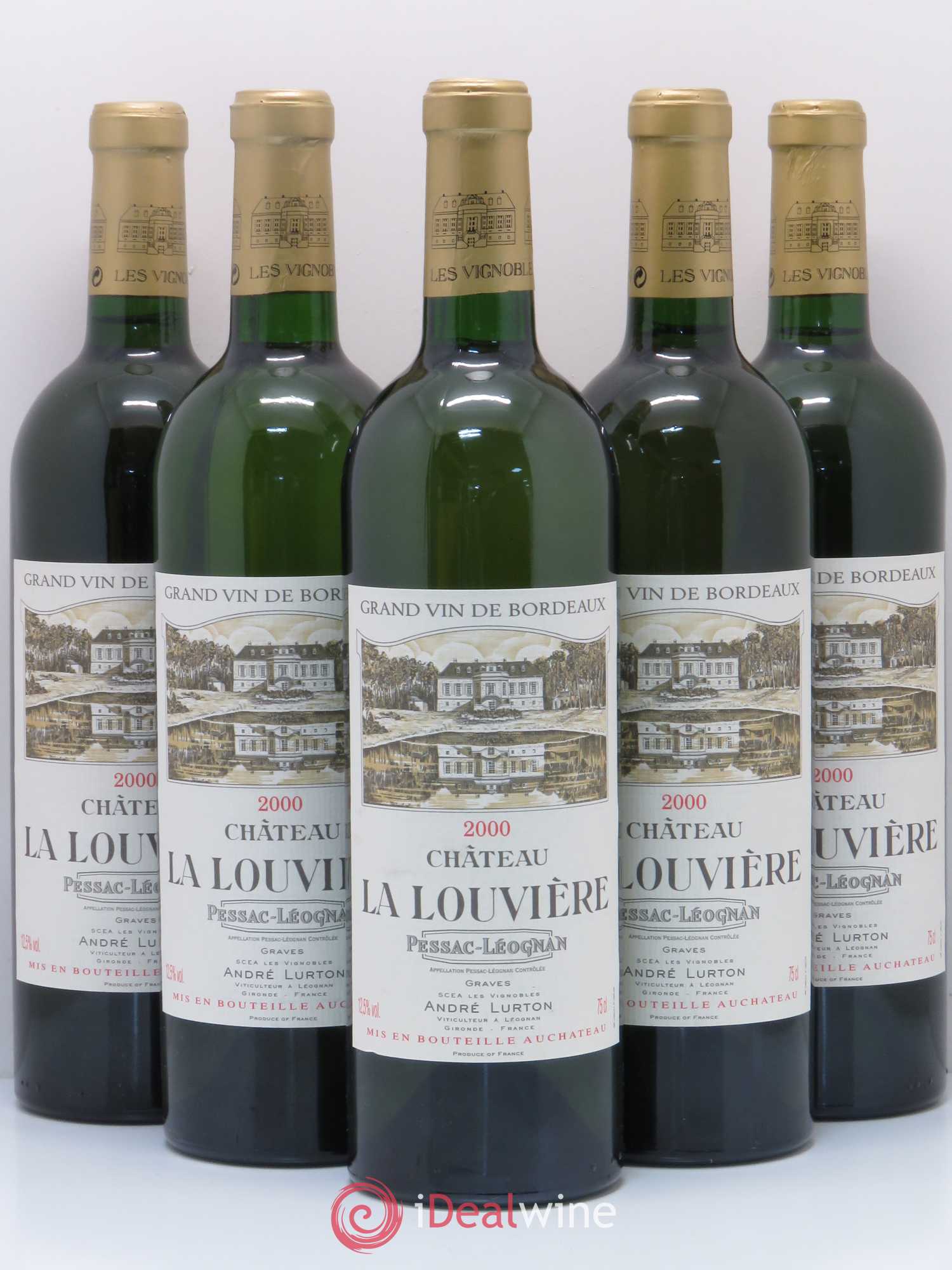 Château la Louvière 2000 - Lot de 5 bouteilles - 0