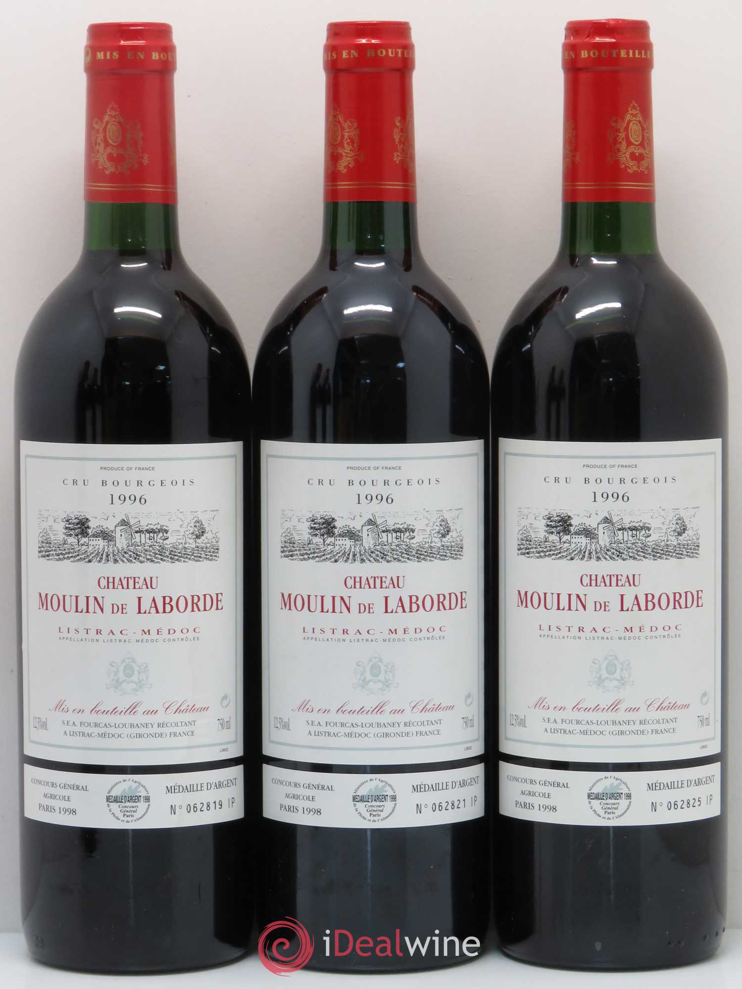 Château Moulin de Laborde Cru Bourgeois (sans prix de réserve) 1996 - Lot de 8 bouteilles - 2