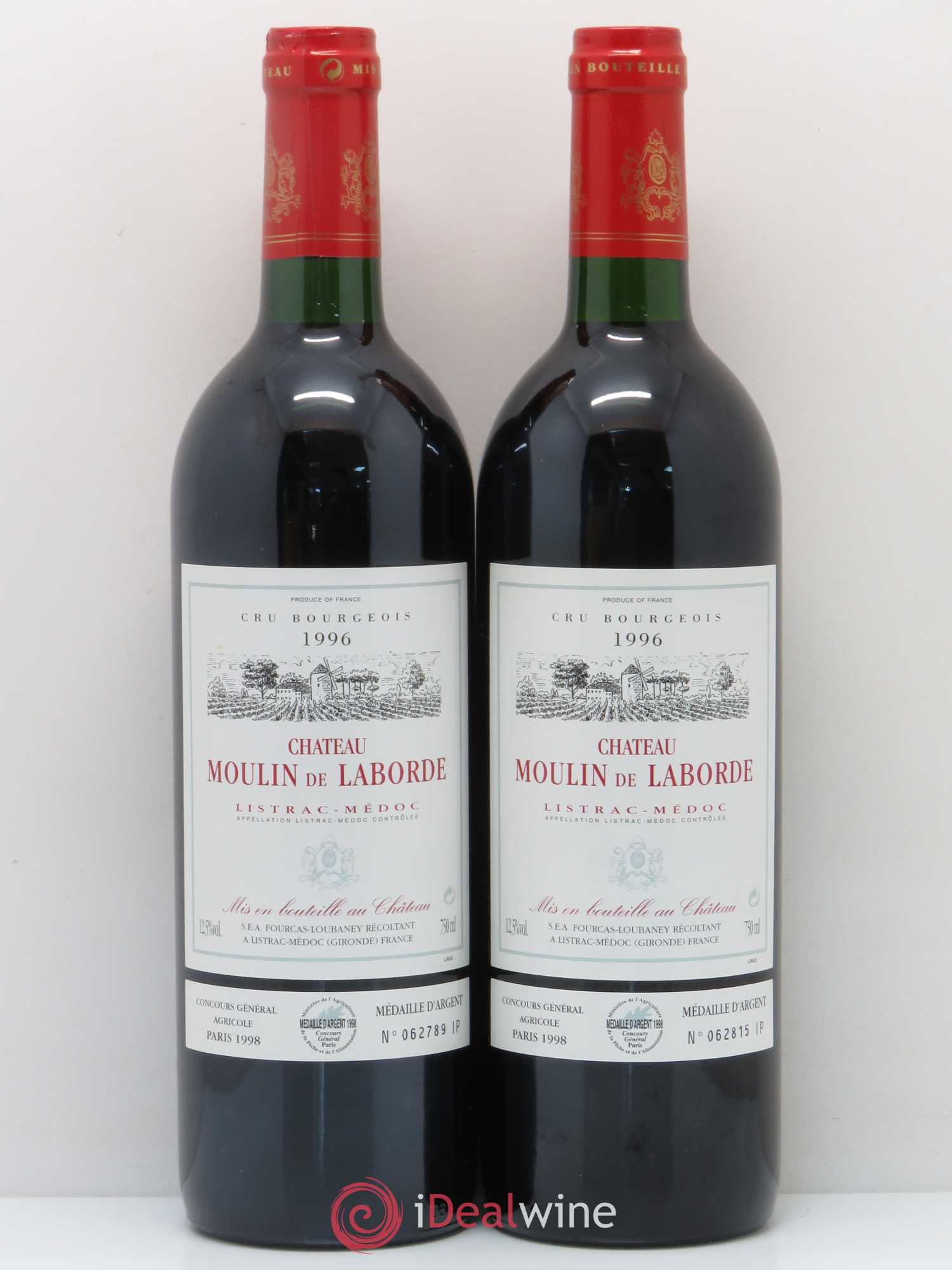 Château Moulin de Laborde Cru Bourgeois (sans prix de réserve) 1996 - Lot de 8 bouteilles - 3