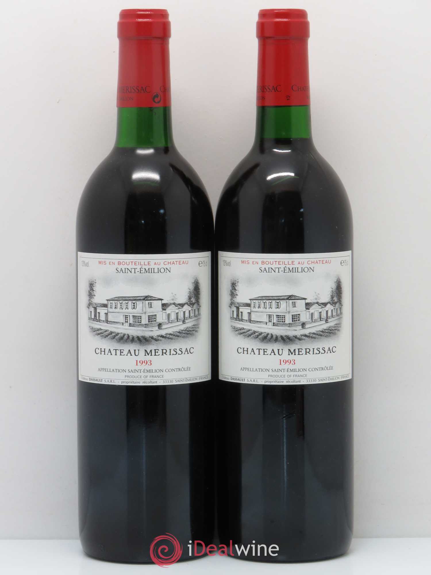 Saint-Émilion Château Merissac (sans prix de réserve) 1993 - Posten von 2 Flaschen - 0