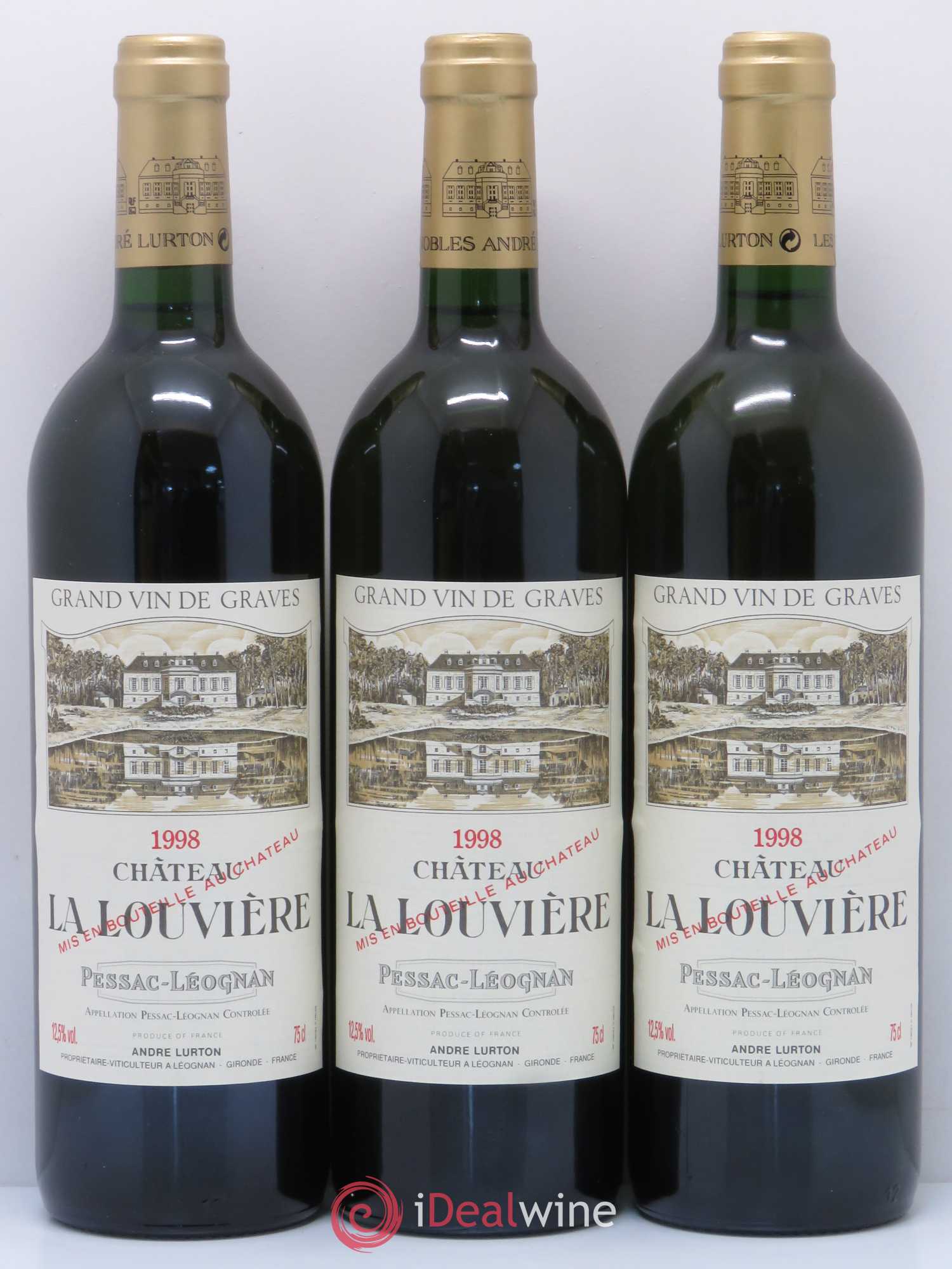 Château la Louvière 1998 - Lot de 12 bouteilles - 2