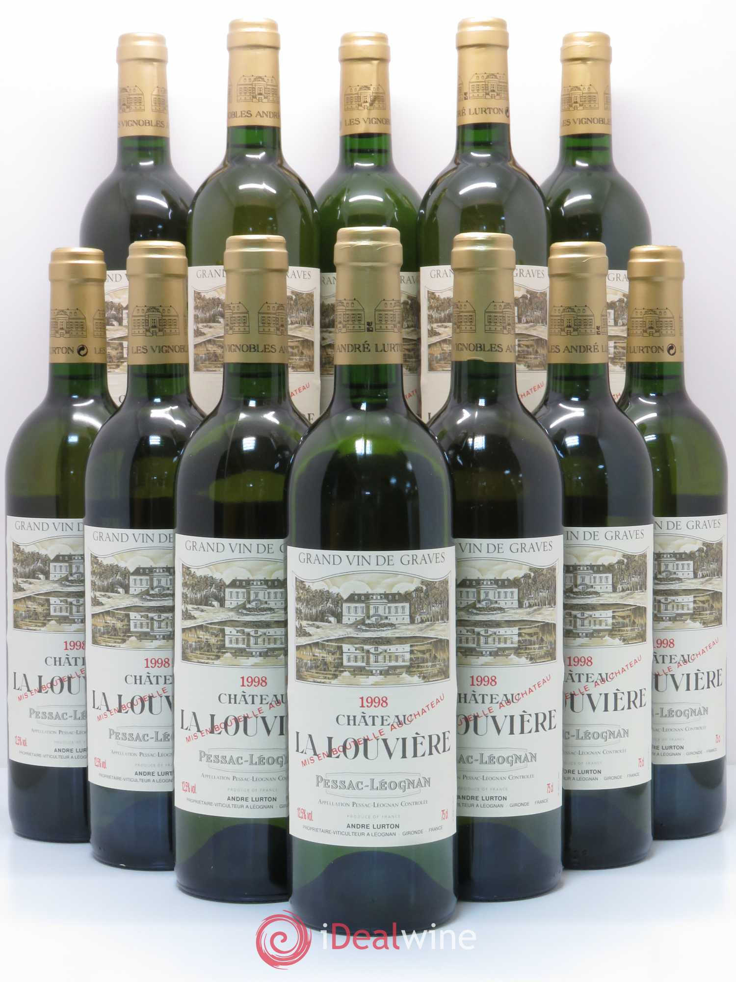 Château la Louvière 1998 - Lot de 12 bouteilles - 0