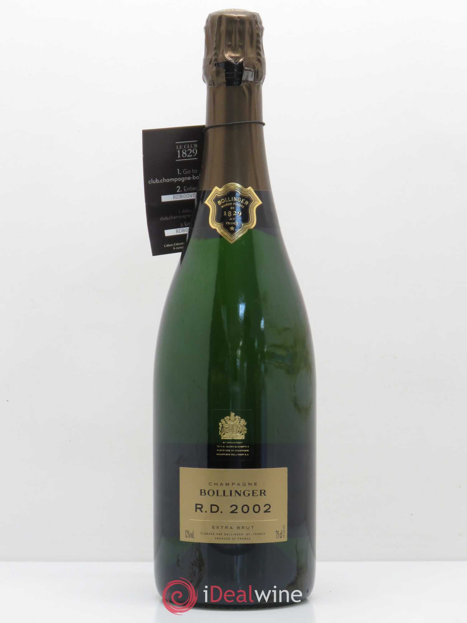 R.D. Extra-Brut Bollinger 2002 - Lot de 1 bouteille - 0