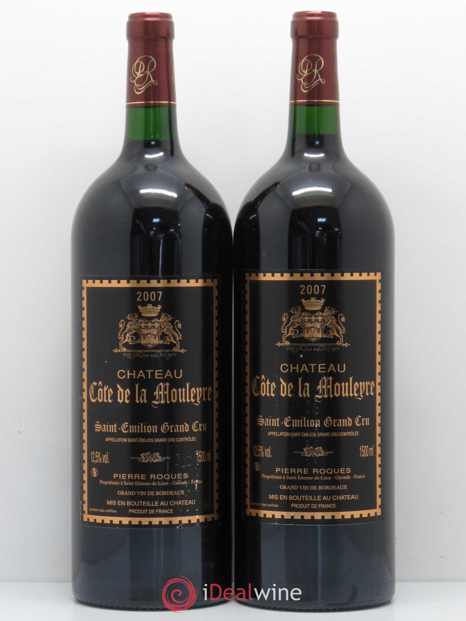 Saint-Émilion Château Côte de la Mouleyre 2007 - Posten von 2 Magnum - 0