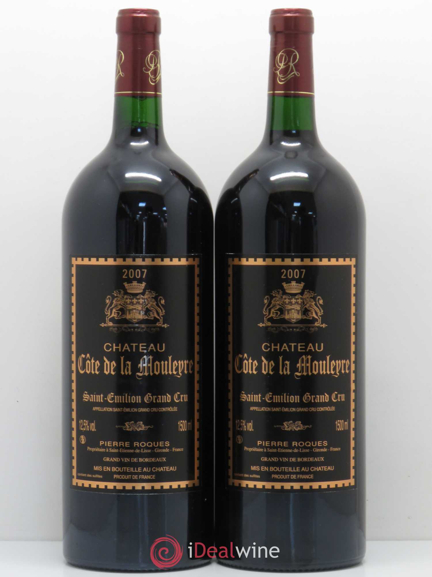 Saint-Émilion Château Côte de la Mouleyre 2007 - Posten von 2 Magnum - 0