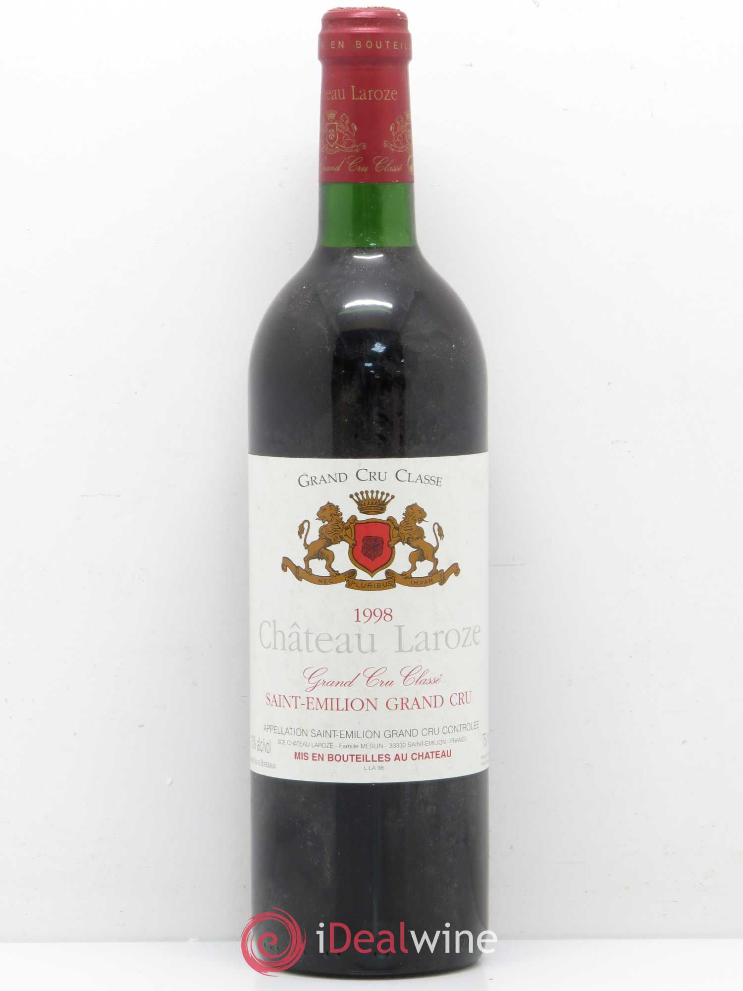 Château Laroze Grand Cru Classé 1998 - Lot de 1 bouteille - 0