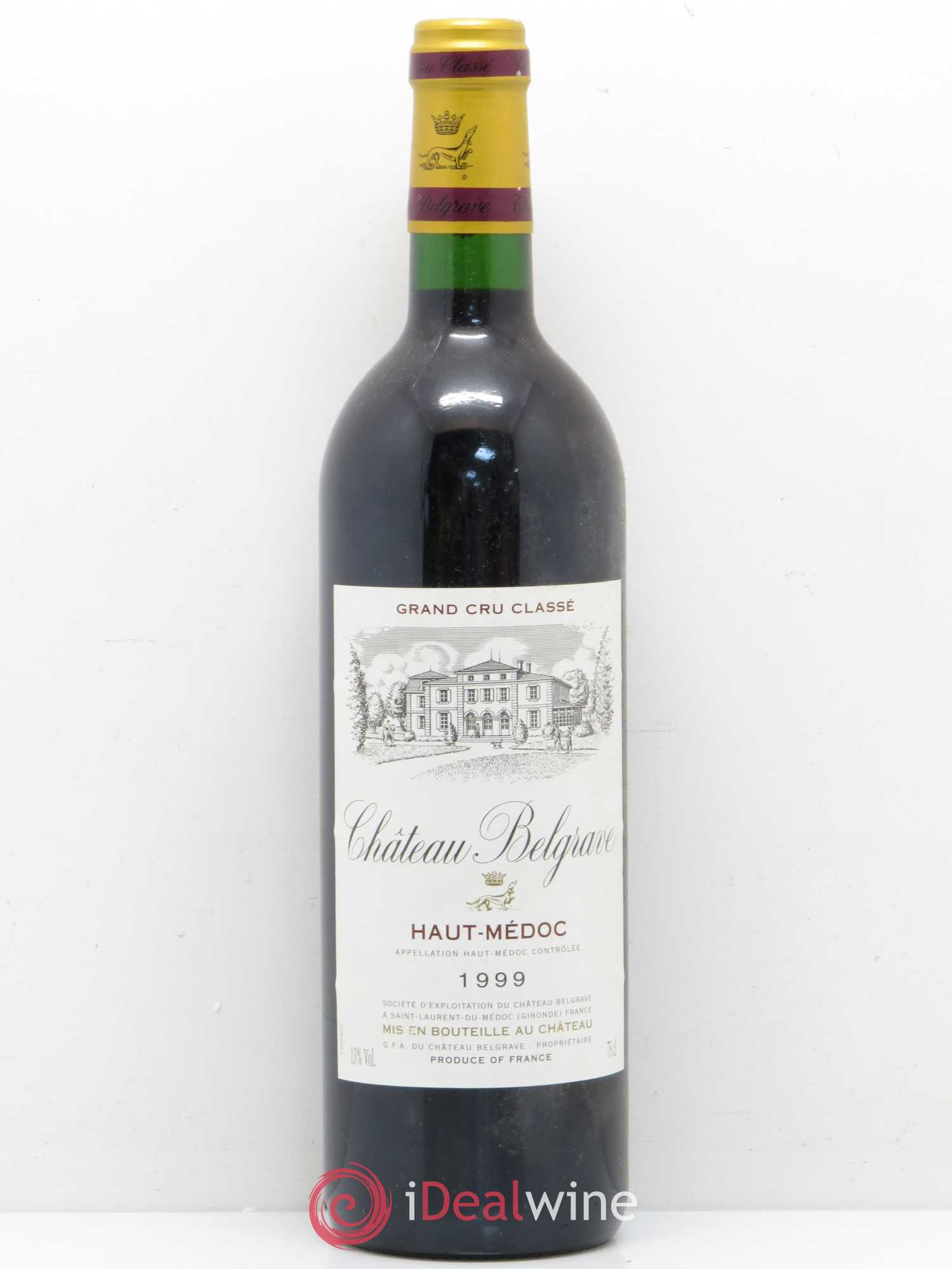 Château Belgrave 5ème Grand Cru Classé 1999 - Posten von 1 Flasche - 0