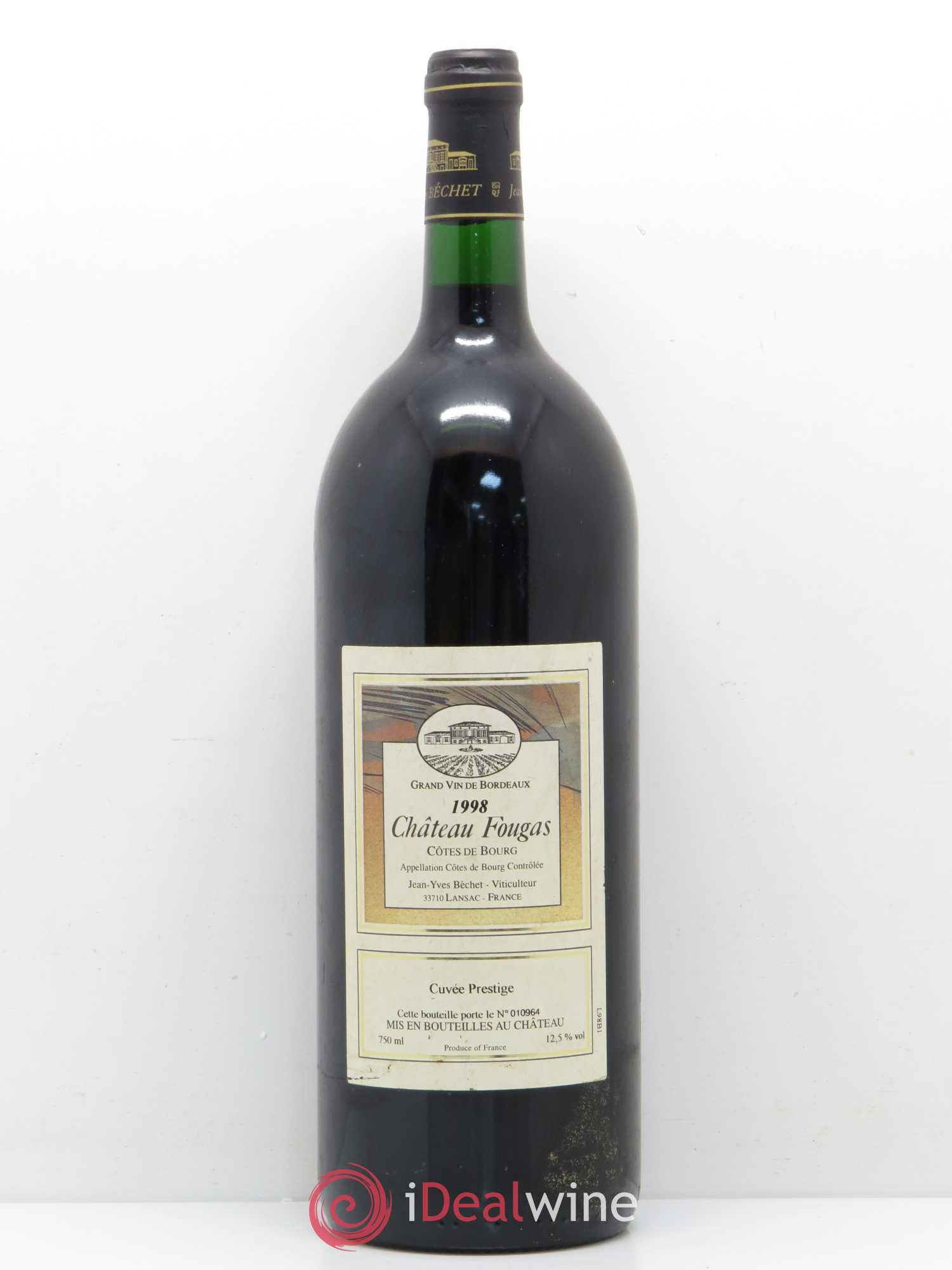 Côtes de Bourg Château Fougas Cuvée prestige 1998 - Posten von 1 Magnum - 0