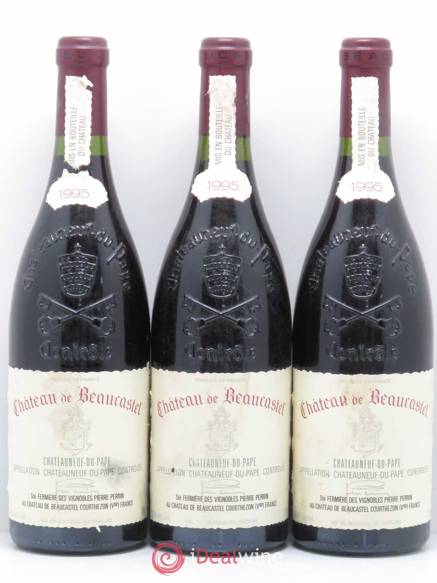 Châteauneuf-du-Pape Château de Beaucastel Famille Perrin 1995 - Lot de 3 bouteilles - 0