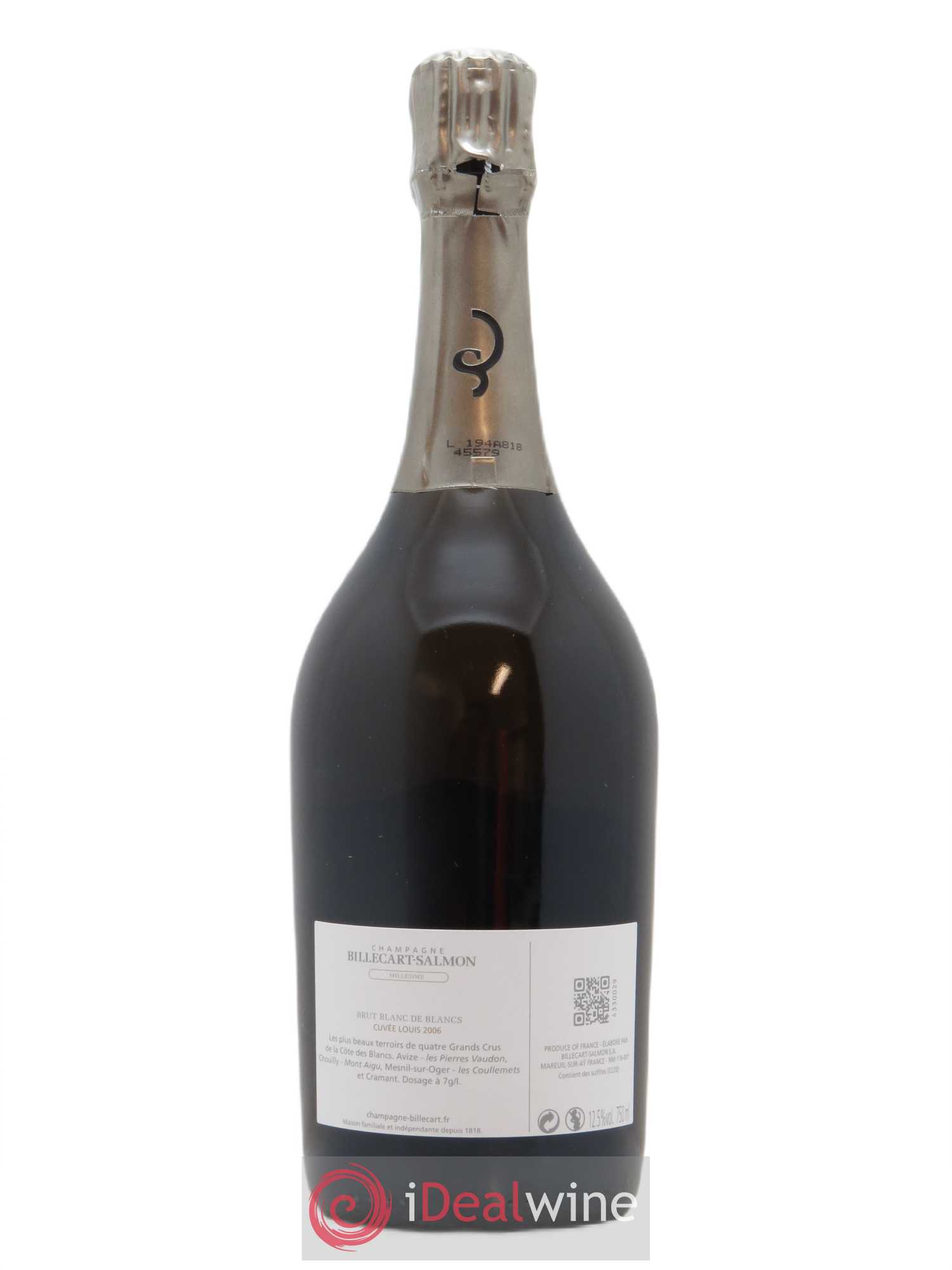 Louis Salmon Blanc de Blancs Brut Billecart-Salmon 2006 - Lot de 1 bouteille - 1