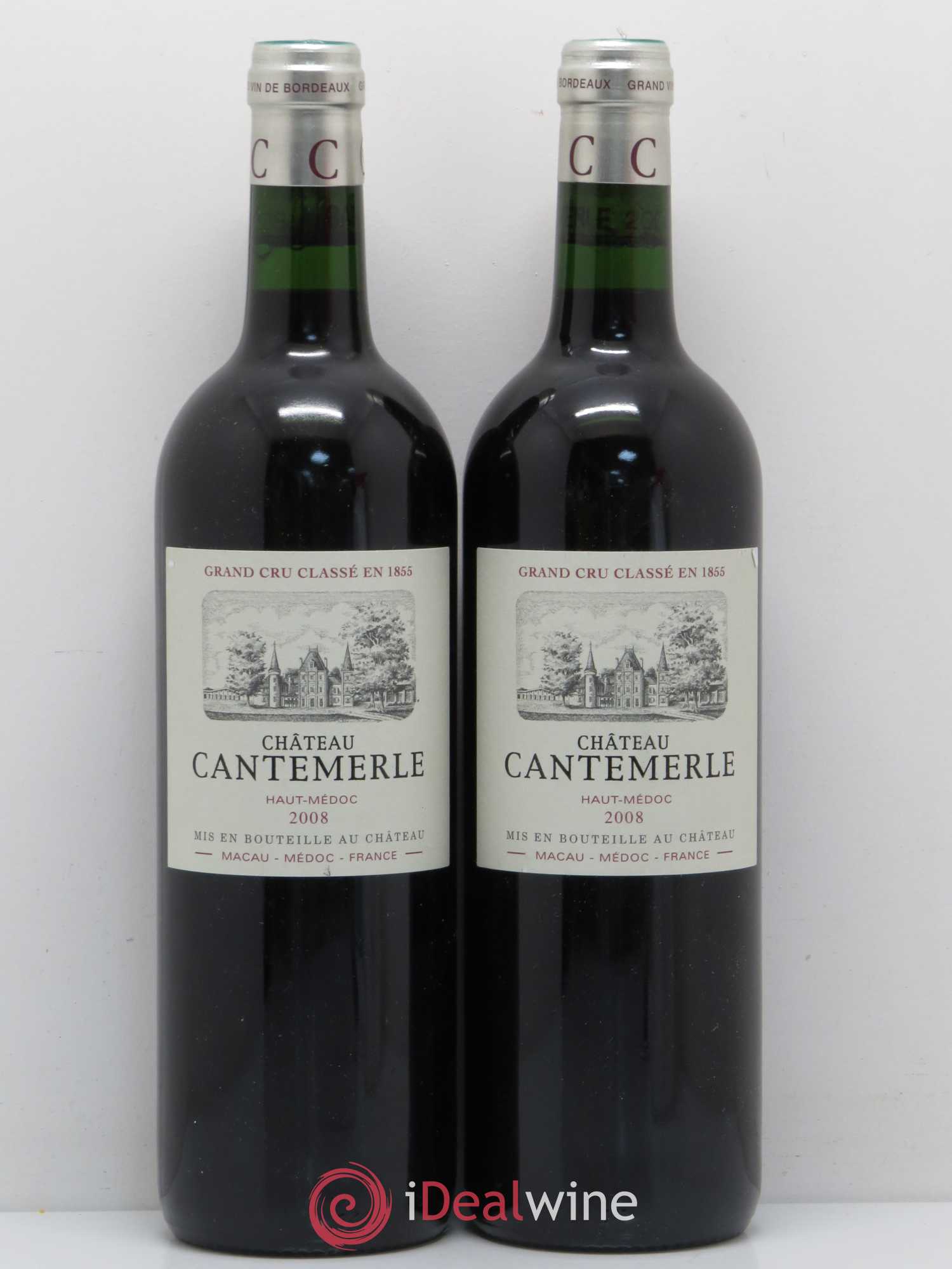 Château Cantemerle 5ème Grand Cru Classé 2008 - Lot de 2 bouteilles - 0