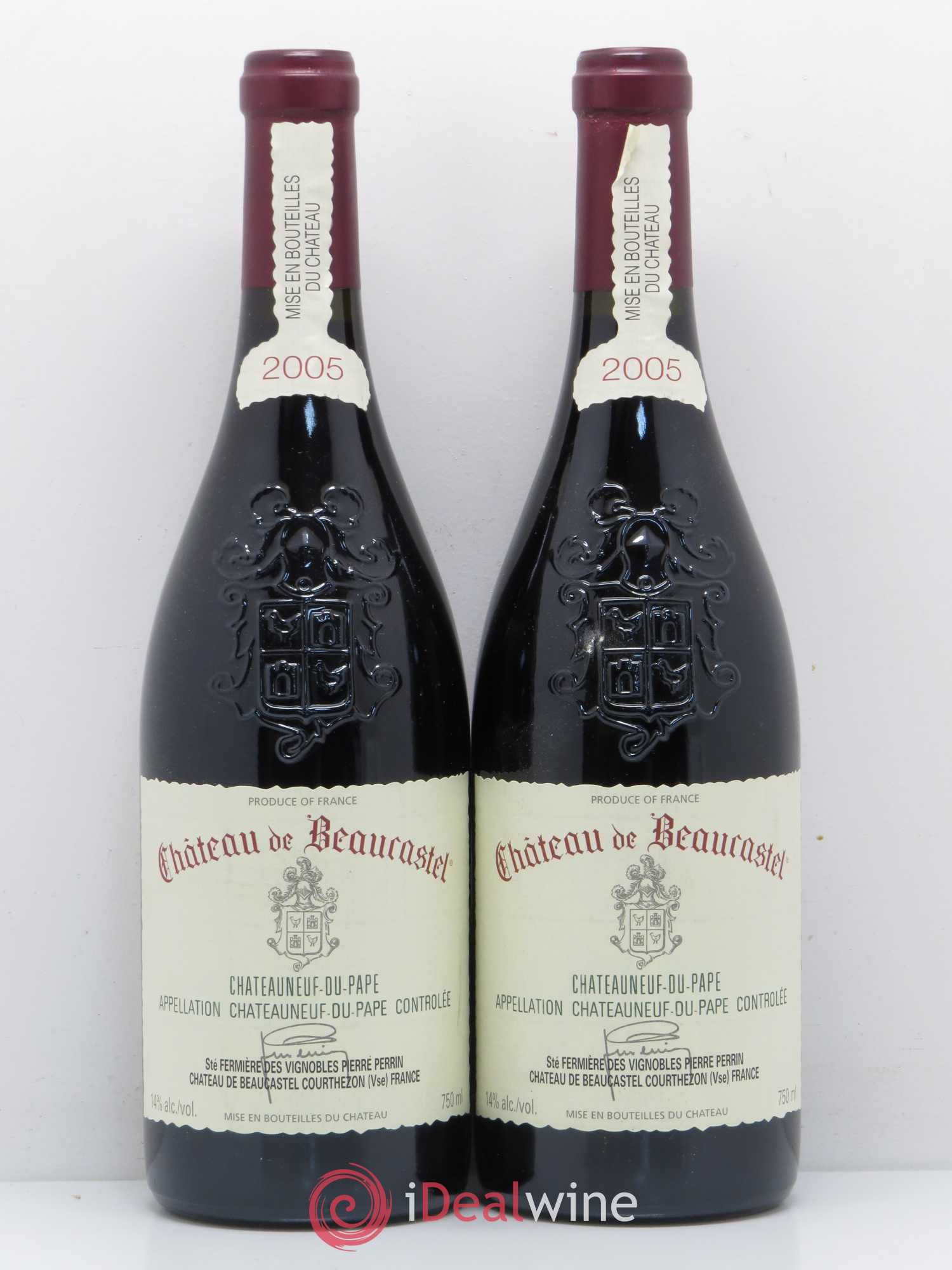 Châteauneuf-du-Pape Château de Beaucastel Famille Perrin 2005 - Lot de 2 bouteilles - 0