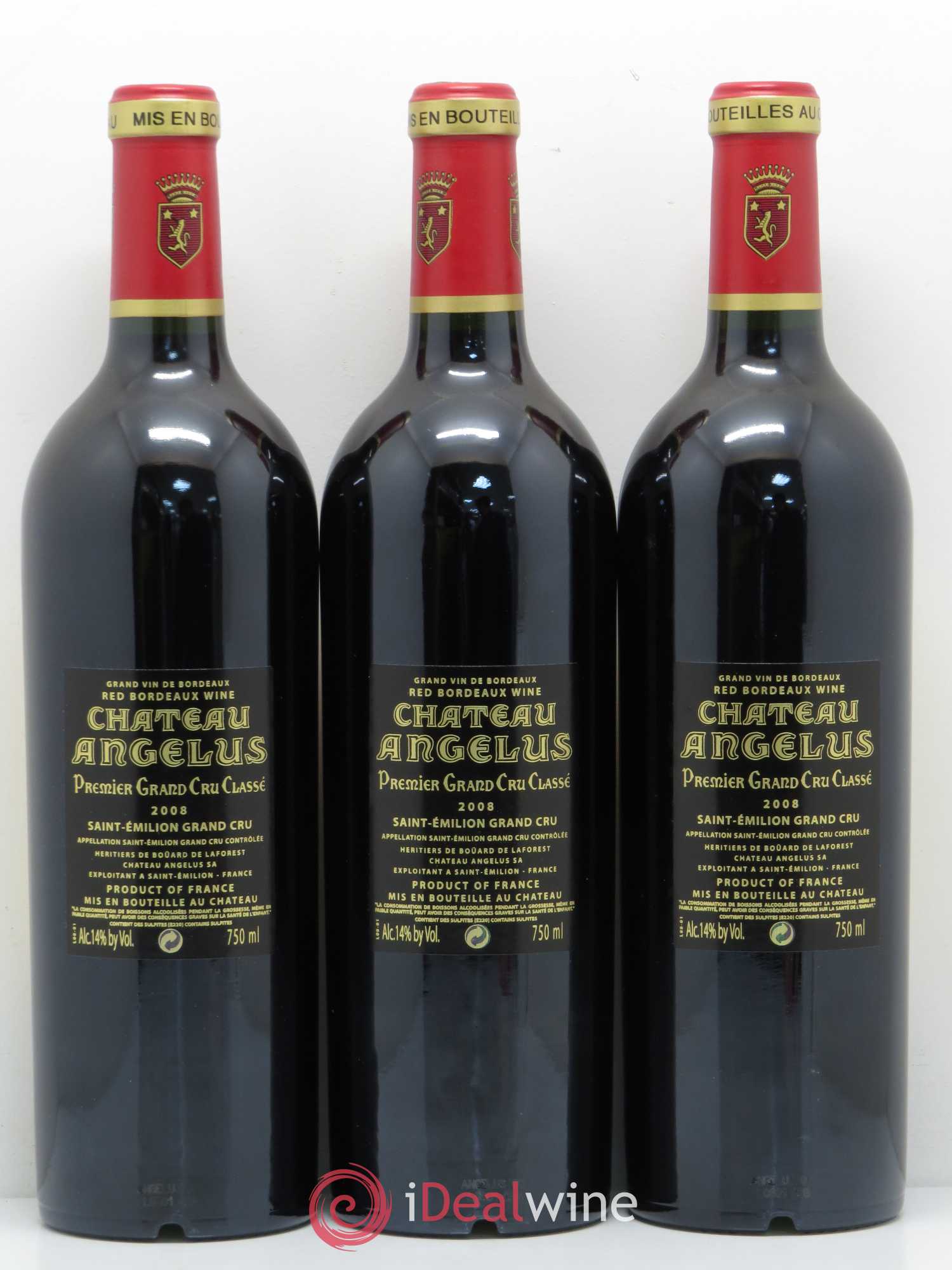 Château Angélus 1er Grand Cru Classé A 2008 - Lot de 6 bouteilles - 4
