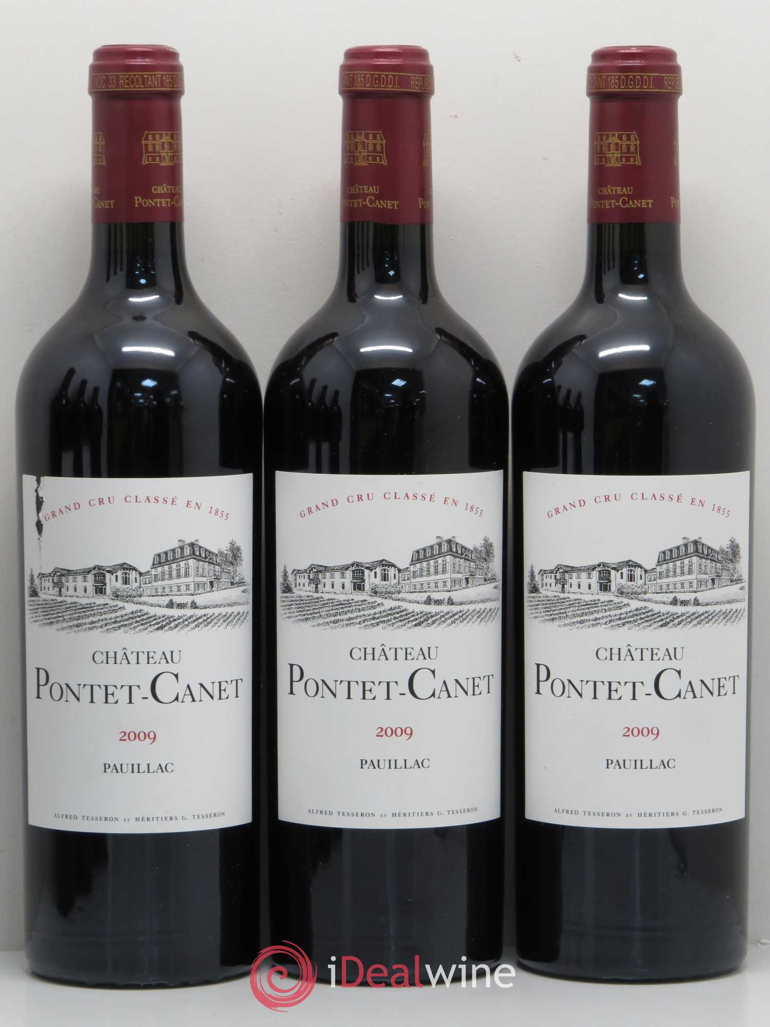 Château Pontet Canet 5ème Grand Cru Classé 2009 - Lot de 6 bouteilles - 1