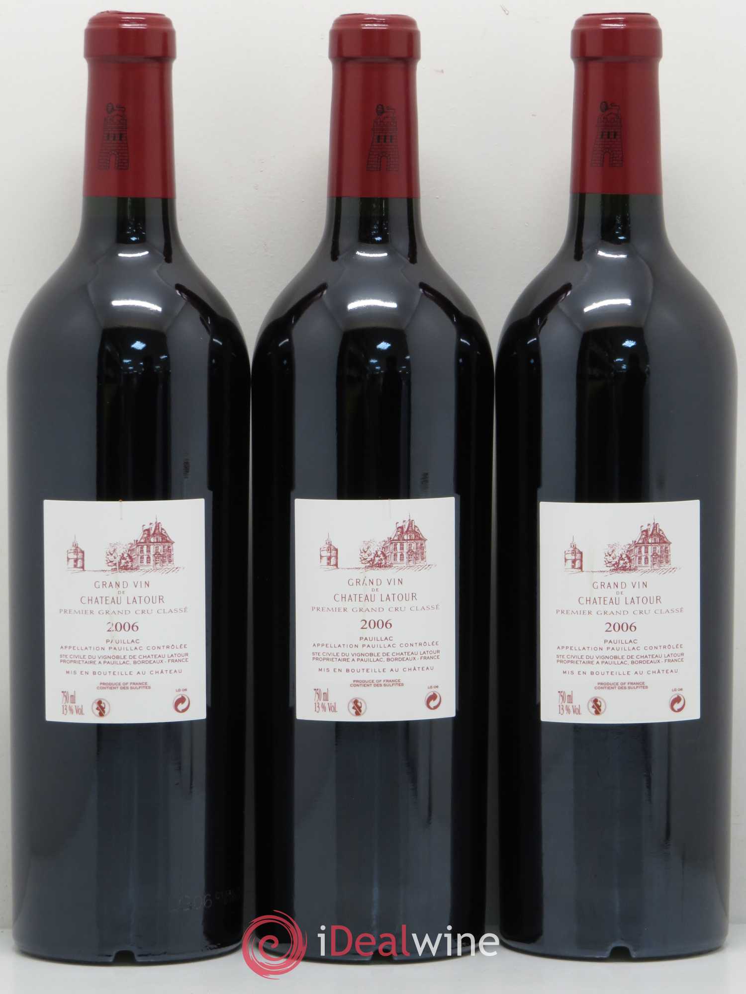 Château Latour 1er Grand Cru Classé 2006 - Lot de 3 bouteilles - 1
