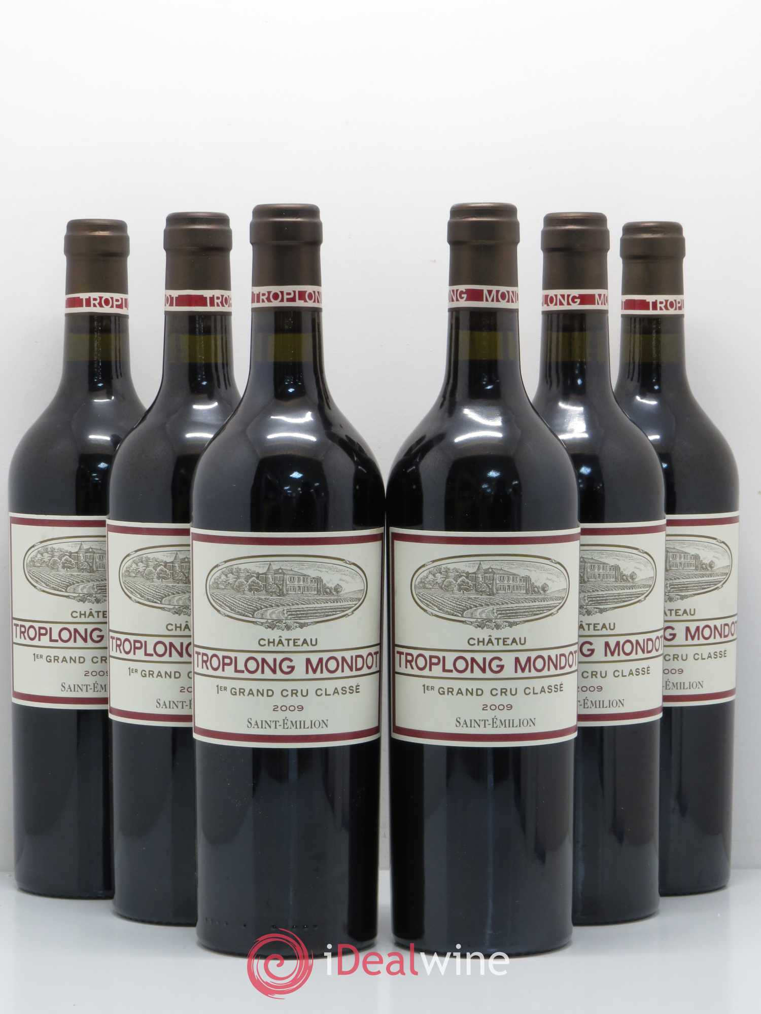 Château Troplong Mondot 1er Grand Cru Classé B 2009 - Lot de 6 bouteilles - 0