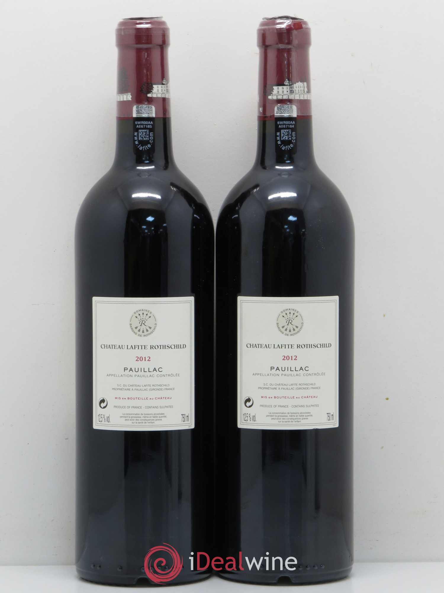 Château Lafite Rothschild 1er Grand Cru Classé 2012 - Lot de 2 bouteilles - 1