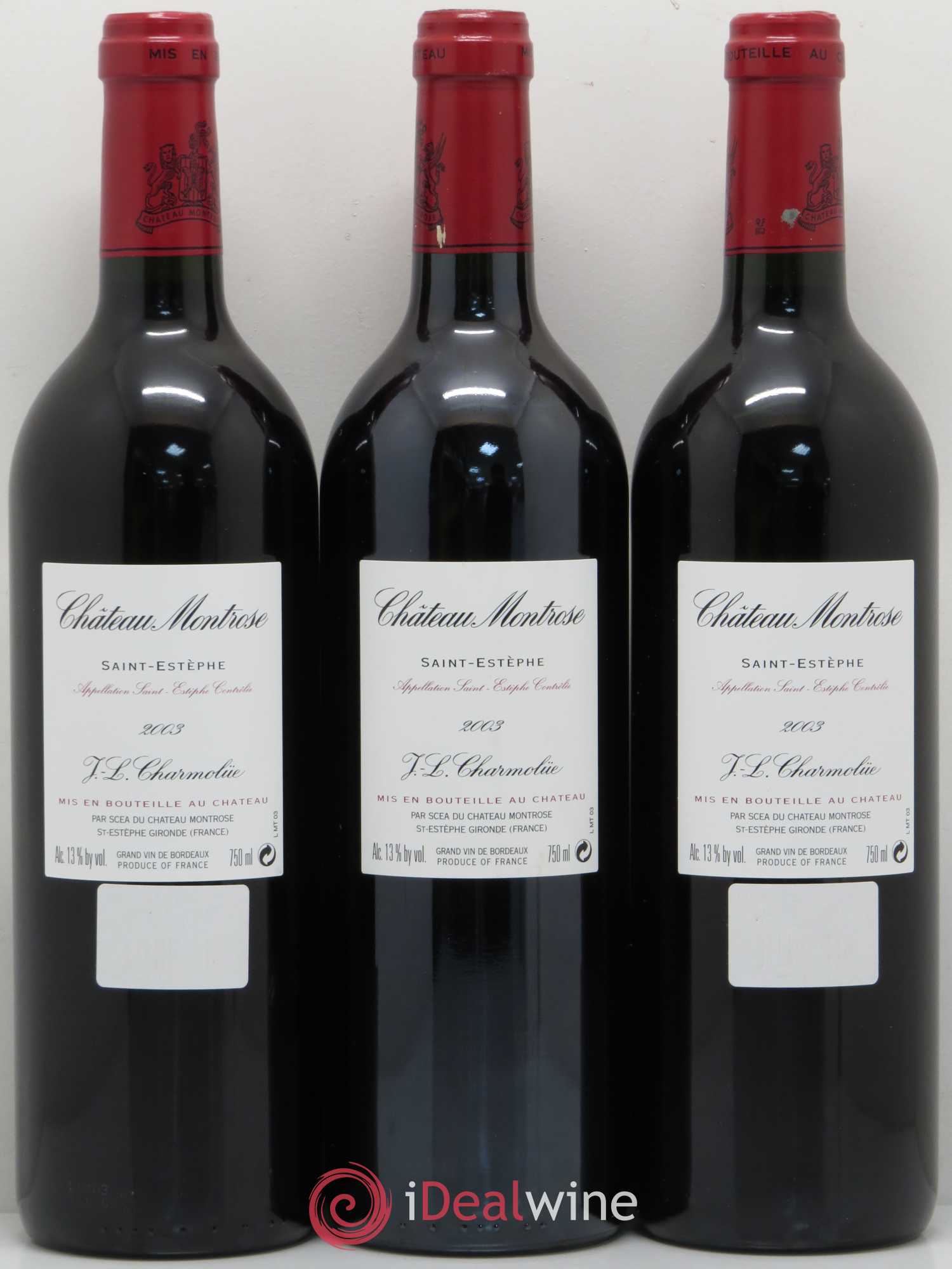 Château Montrose 2ème Grand Cru Classé 2003 - Lot de 3 bouteilles - 1