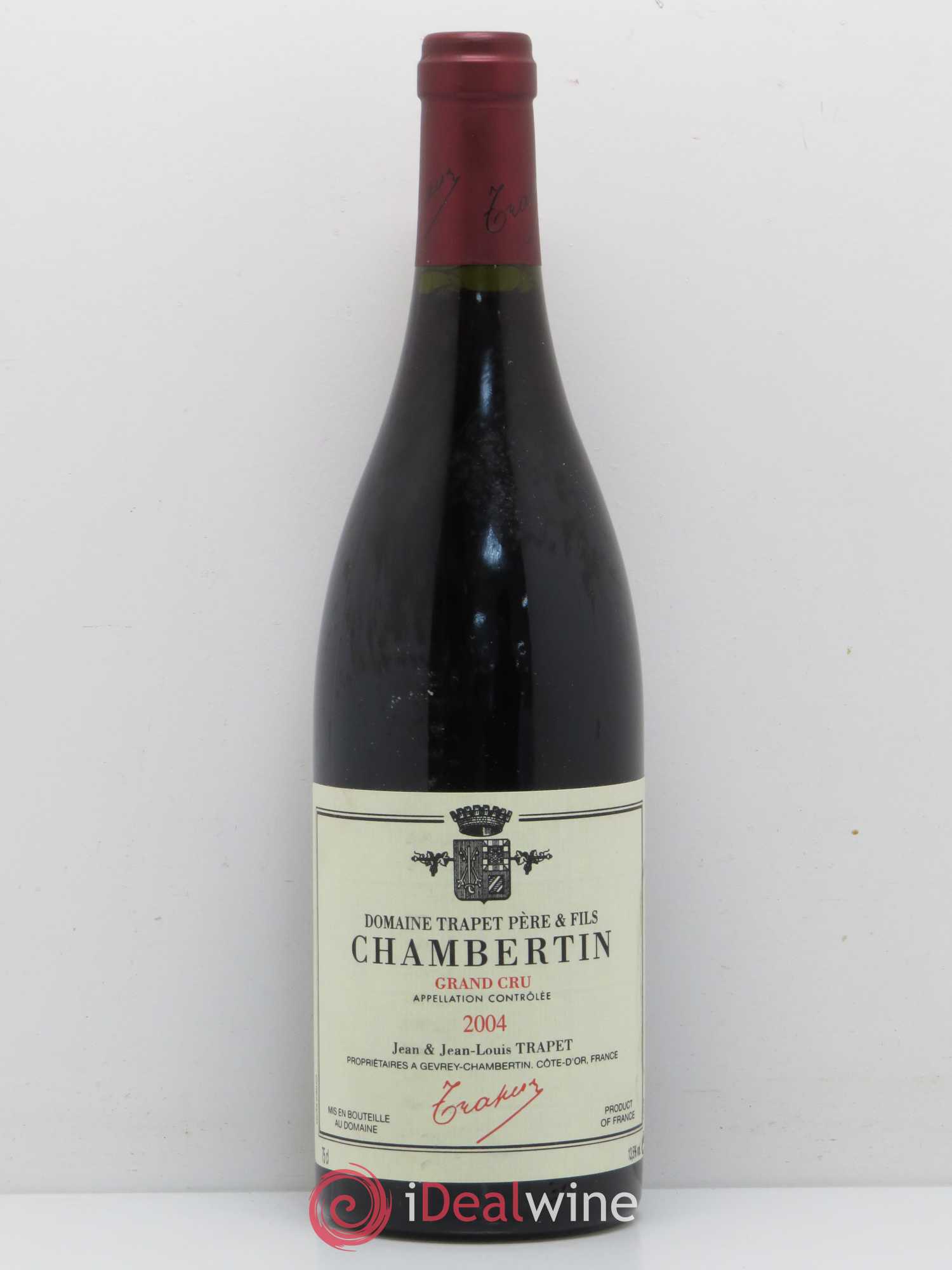 Chambertin Grand Cru Domaine Trapet 2004 - Lot de 1 bouteille - 0
