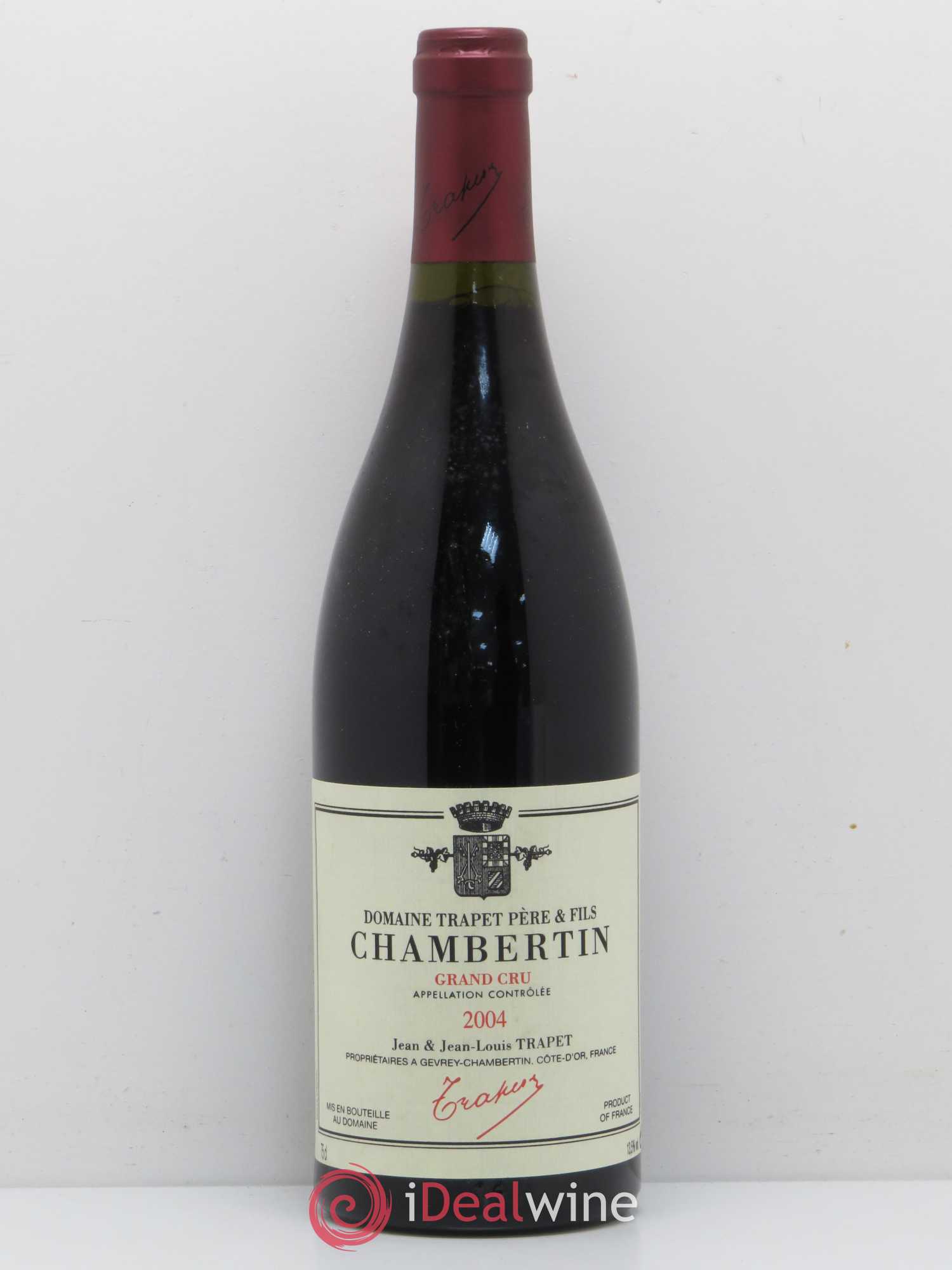 Chambertin Grand Cru Domaine Trapet 2004 - Lot de 1 bouteille - 0