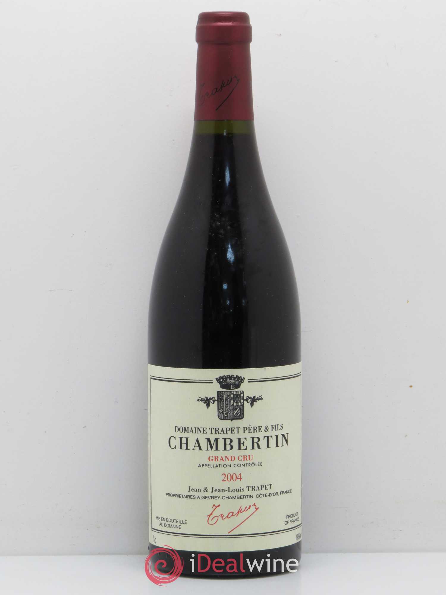 Chambertin Grand Cru Domaine Trapet 2004 - Lot de 1 bouteille - 0