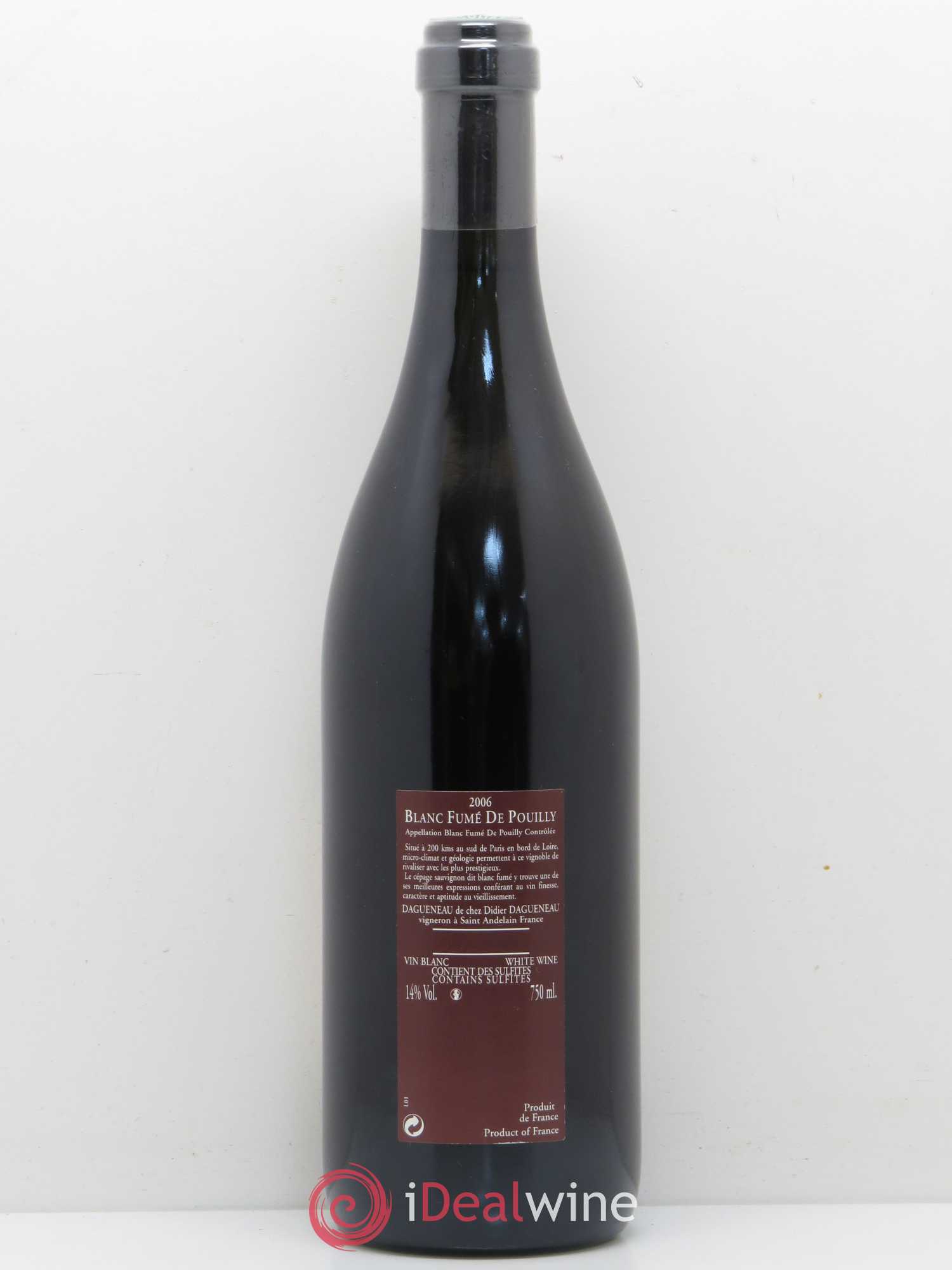 Vin de France (anciennement Pouilly-Fumé) Pur Sang Dagueneau (Domaine Didier - Louis-Benjamin) 2006 - Lot de 1 bouteille - 1