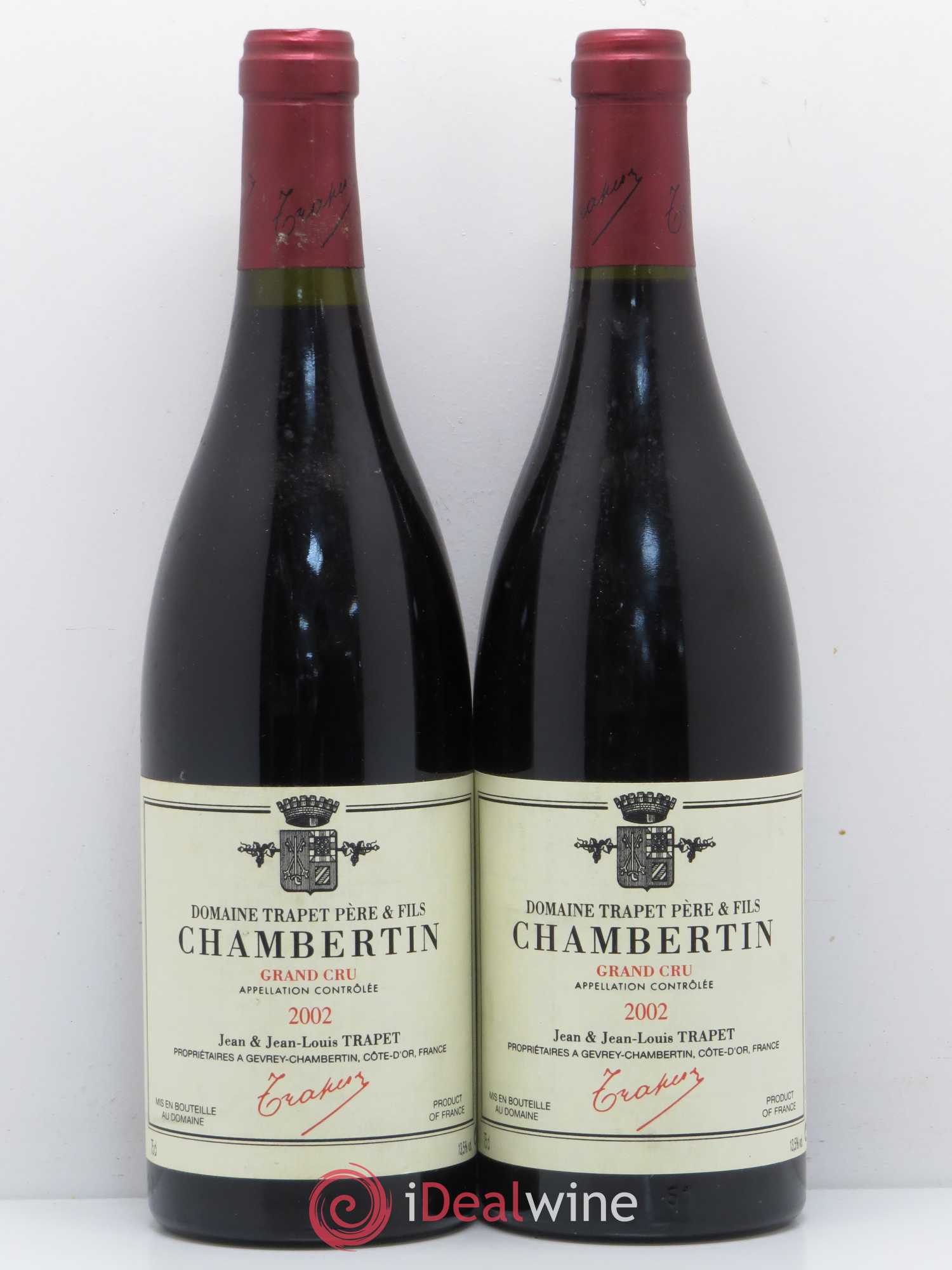 Chambertin Grand Cru Domaine Trapet 2002 - Lot de 2 bouteilles - 0