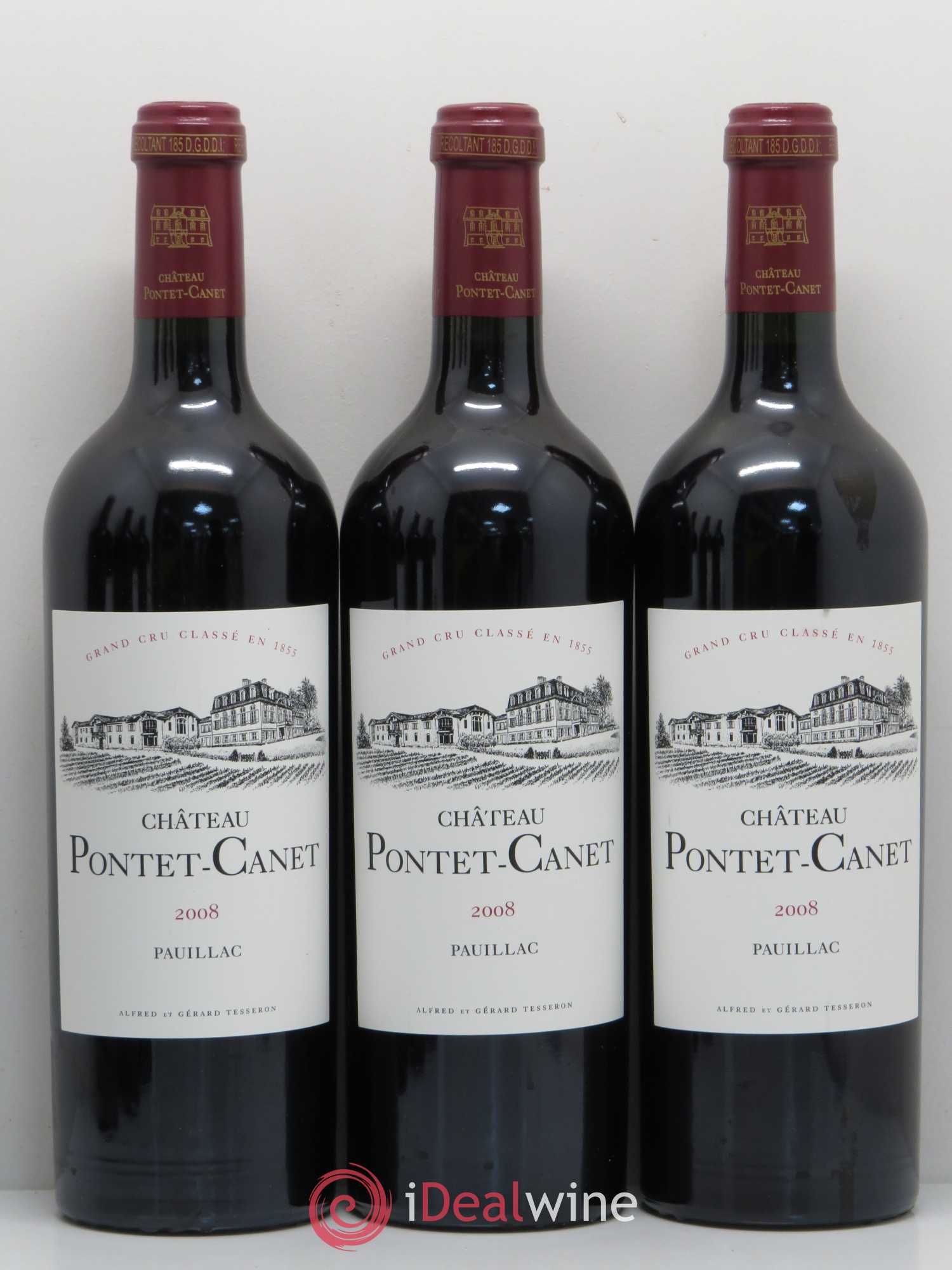 Château Pontet Canet 5ème Grand Cru Classé 2008 - Lot de 6 bouteilles - 1