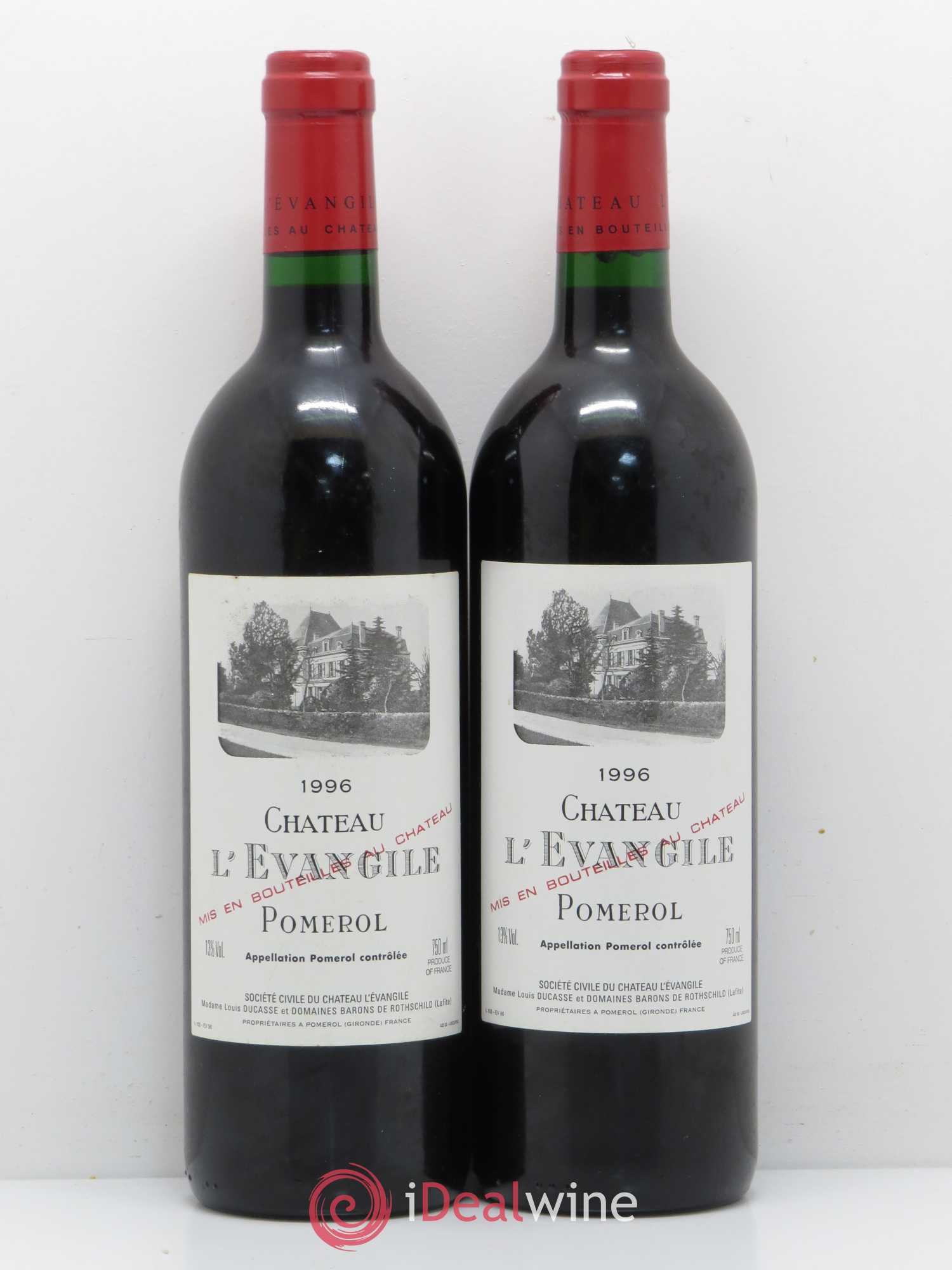 Château l' Évangile 1996 - Lot de 2 bouteilles - 0