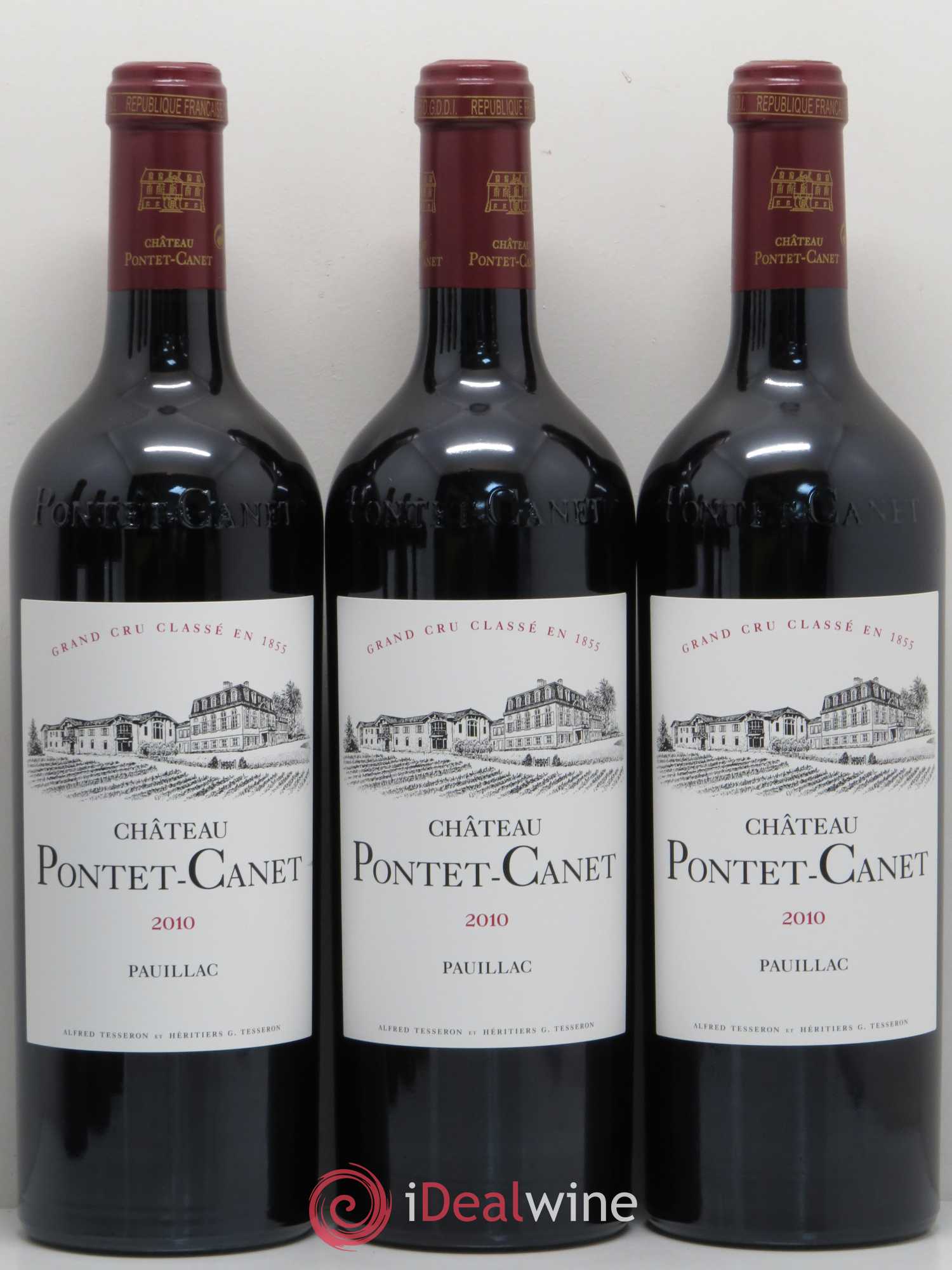 Château Pontet Canet 5ème Grand Cru Classé 2010 - Lot de 6 bouteilles - 1