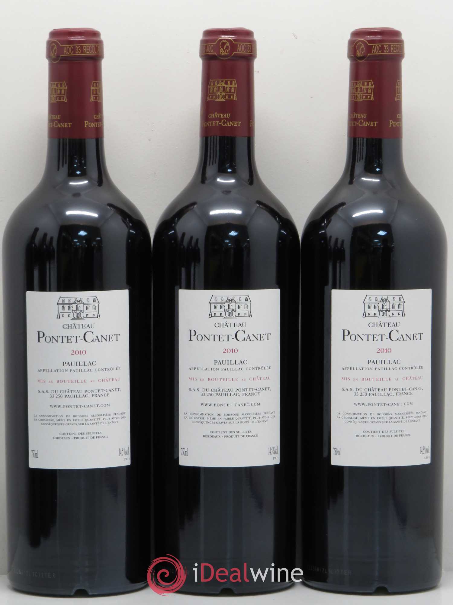 Château Pontet Canet 5ème Grand Cru Classé 2010 - Lot de 6 bouteilles - 3