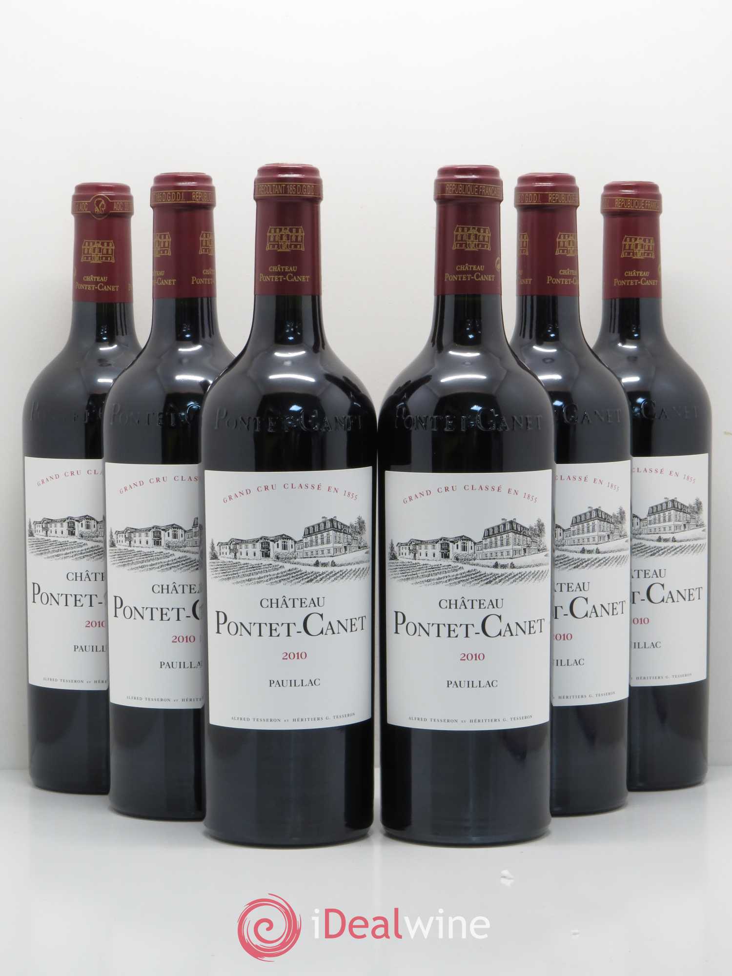 Château Pontet Canet 5ème Grand Cru Classé 2010 - Lot de 6 bouteilles - 0
