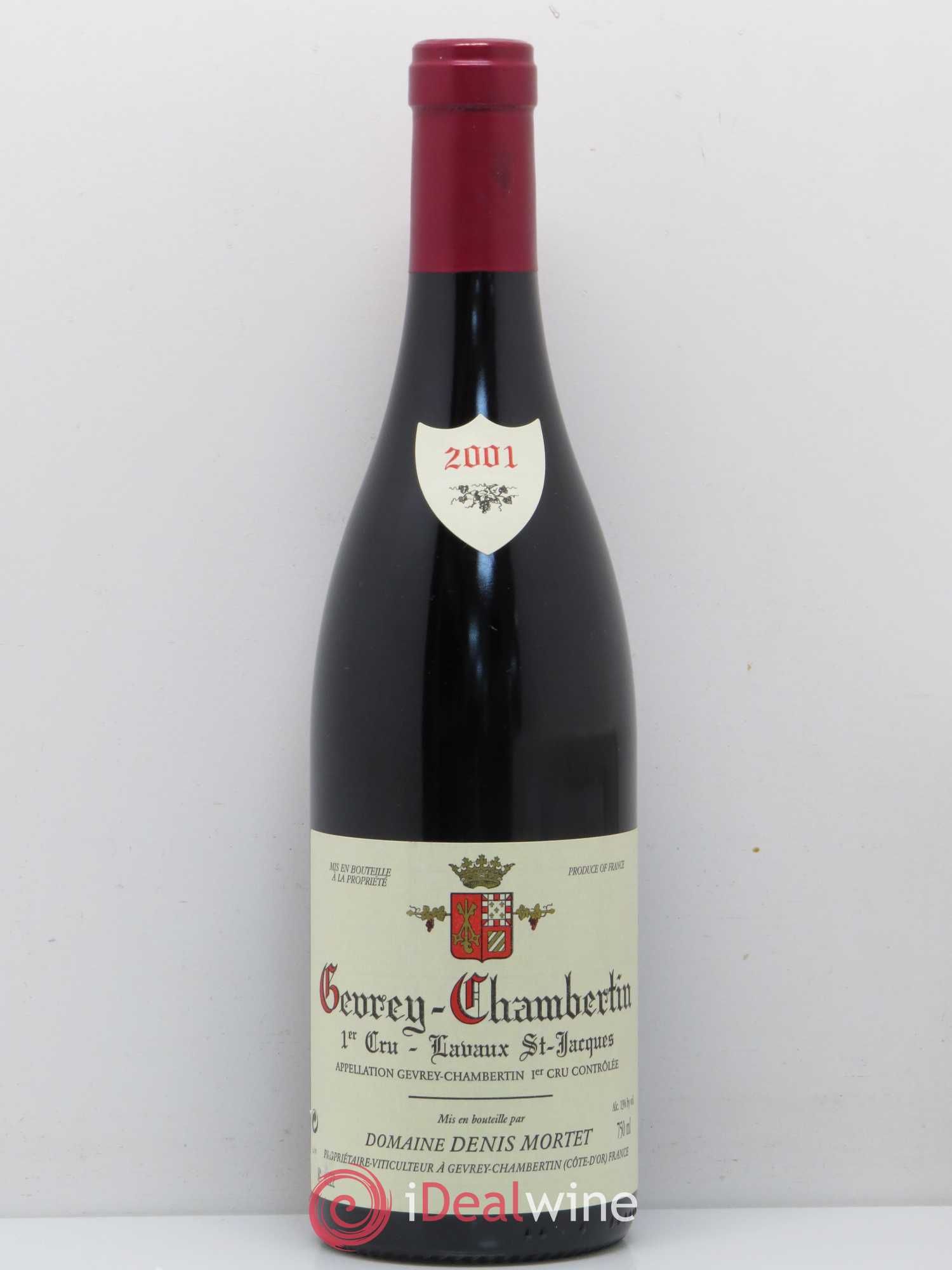 Gevrey-Chambertin 1er Cru Lavaux Saint Jacques Denis Mortet (Domaine) 2001 - Lot de 1 bouteille - 0