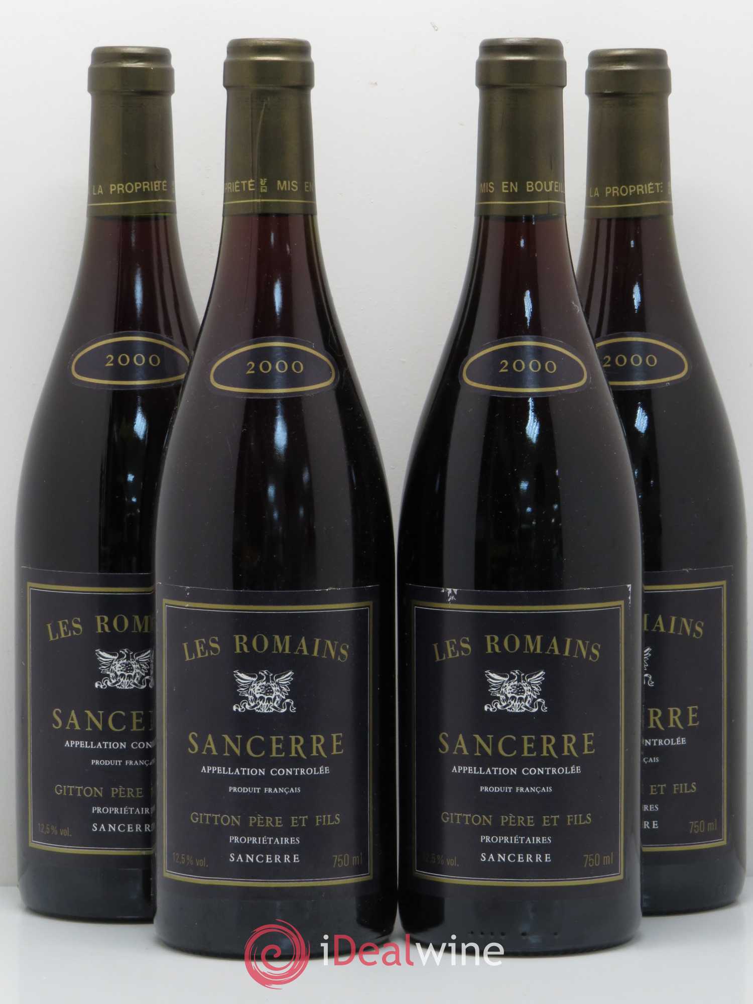 Sancerre Les Romains Gitton 2000 - Posten von 4 Flaschen - 0